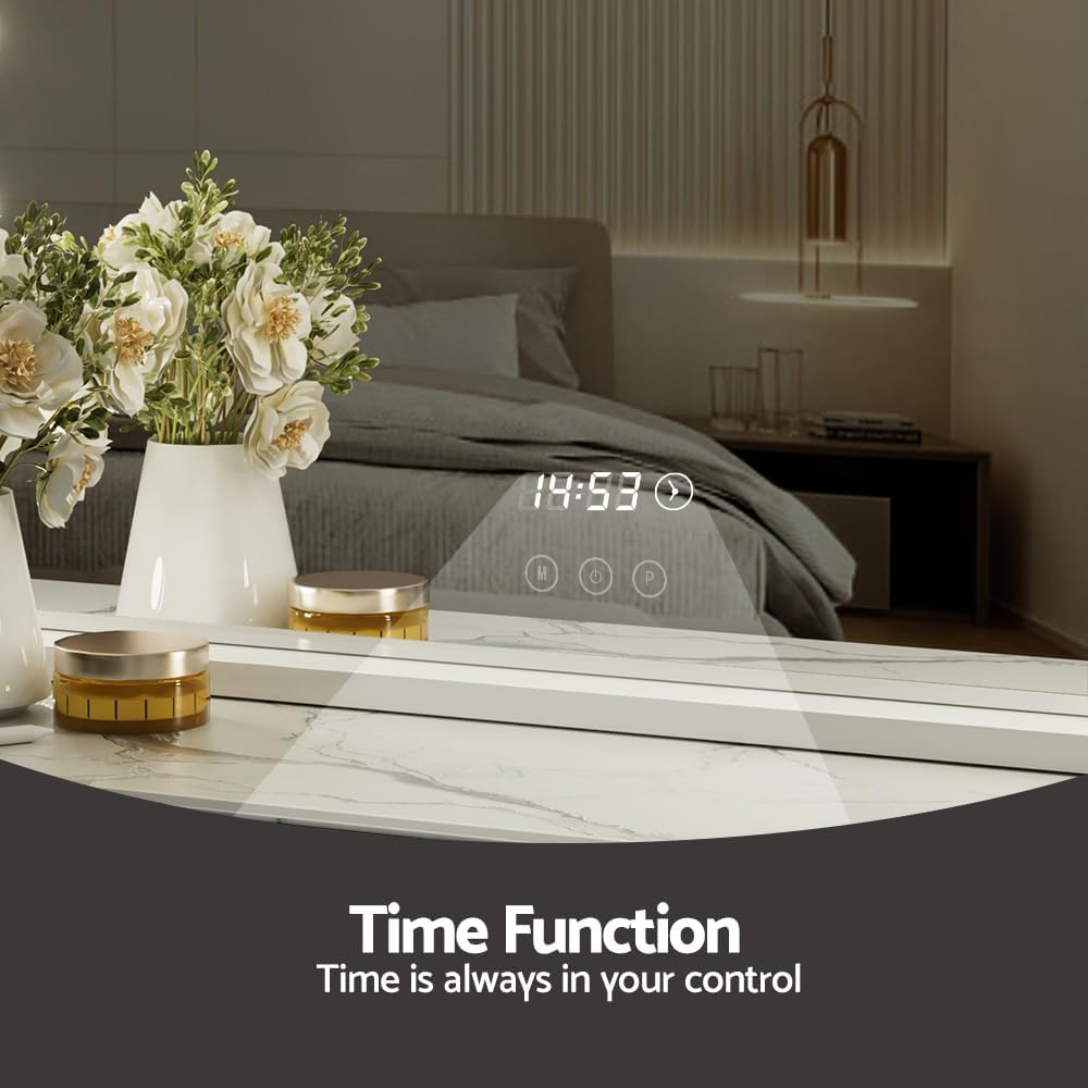 Embellir Hollywood Makeup Mirror, 80 X 60Cm Vanity Mirrors Beauty Cosmetic Dressing Bathroom Decor, 17 LED Light Bulbs with 10X Magnification Frame Tabletop Lights Rectangle Dimmable image number 4