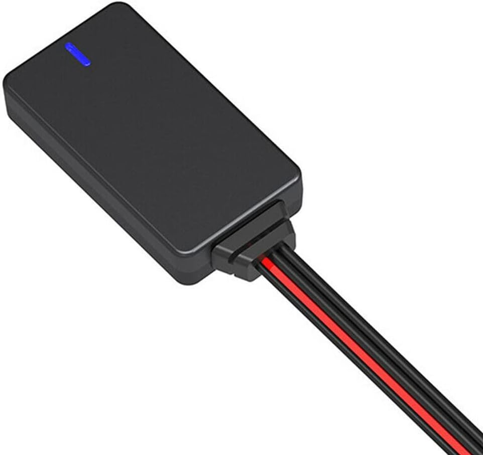 Baceyong 12V Universal Bluetooth 5.0 AUX Receiver for Car MP3 MP5, Black 2RCA Audio Cable Adapter with 50Cm/19.68" Cable Length, Radio Stereo AUX Cable Adapter image number 3