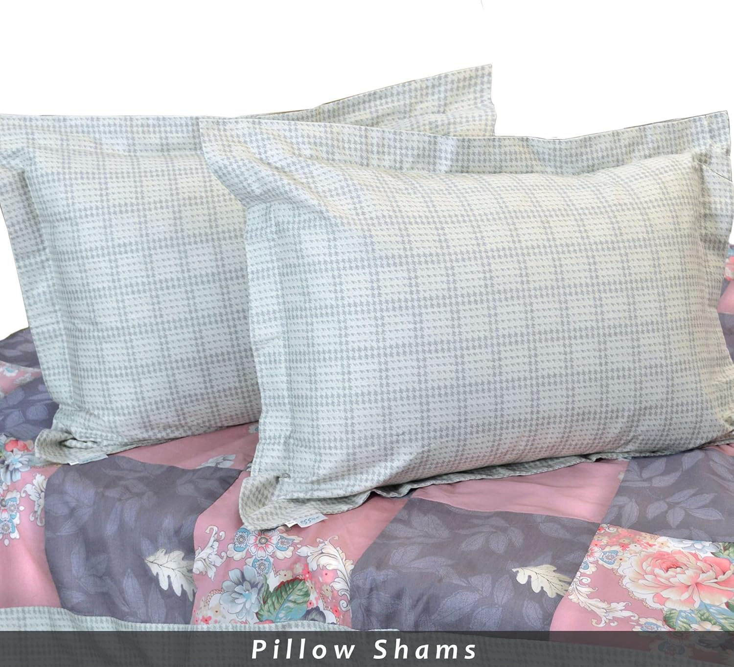 Essina King Quilt Cover Set 3Pc Patchwork Collection,100% Cotton 620 Thread Count, Patchwork Duvet Cover, Maridian image number 6