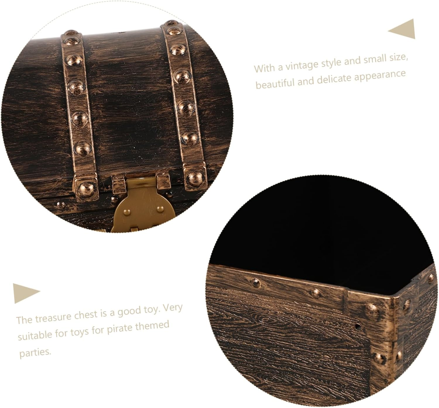 Hohopeti Pirate Treasure Box Decorative Plastic Keepsake Chest for Vintage Style Trinket Organizer for Party Favors Escape Room Props Versatile Storage image number 2