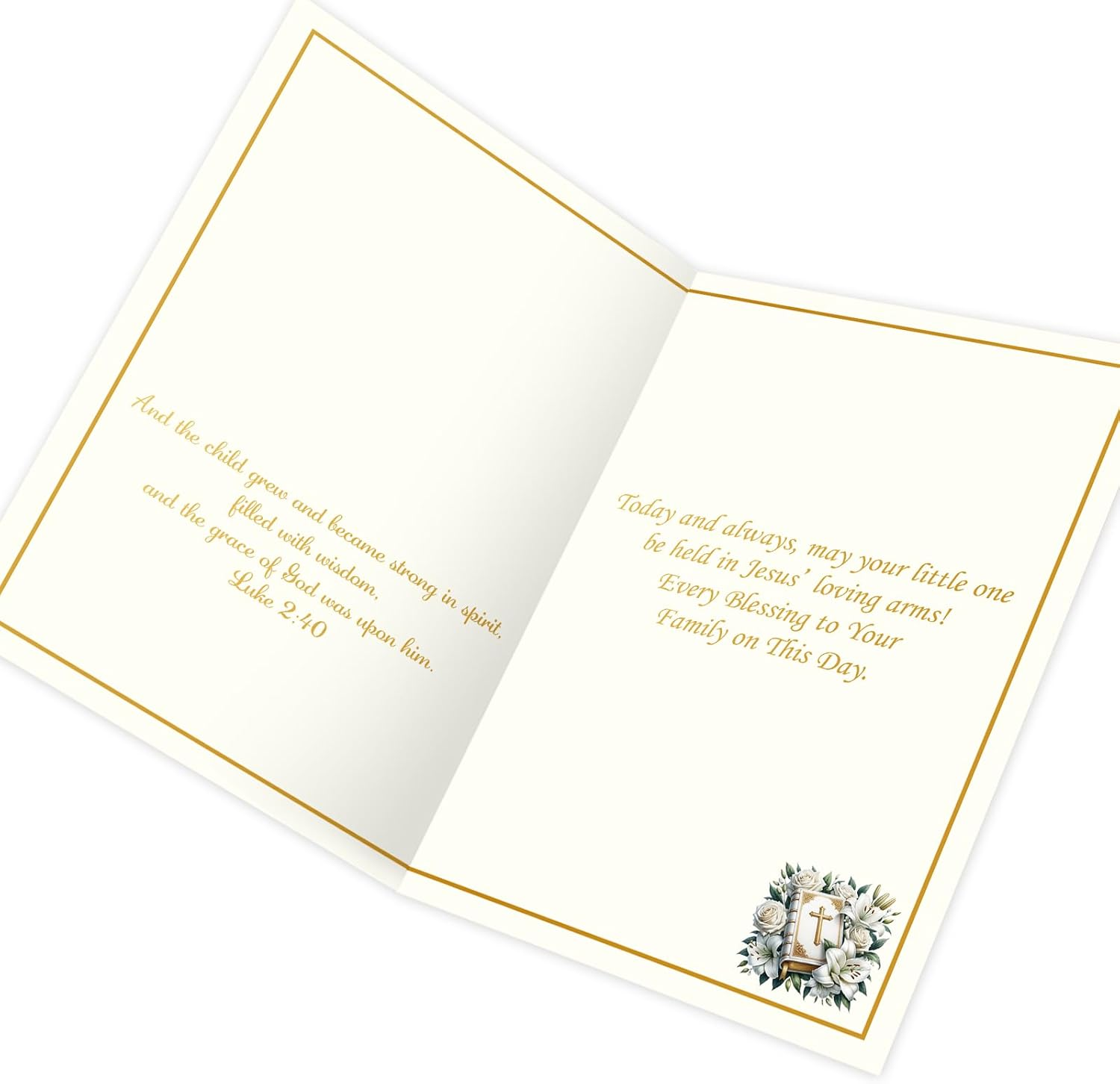 Ceiba Tree Baptism Card for Baby 1PCS with Envelope Message Inside image number 1