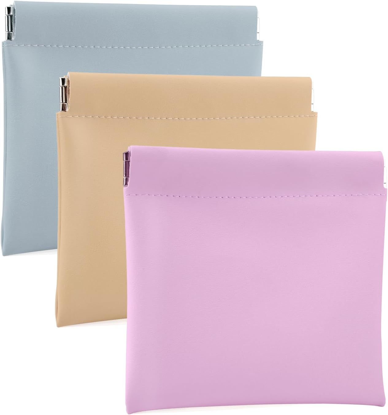 BUSOHA 4 PCS Small Makeup Bag for Purse, Mini Portable Cosmetic Bags for Women, Coin Purse Lipstick Cosmetic Accessories Organizer, Small Travel Kit Storage Pouch, 3 PCS, Modern