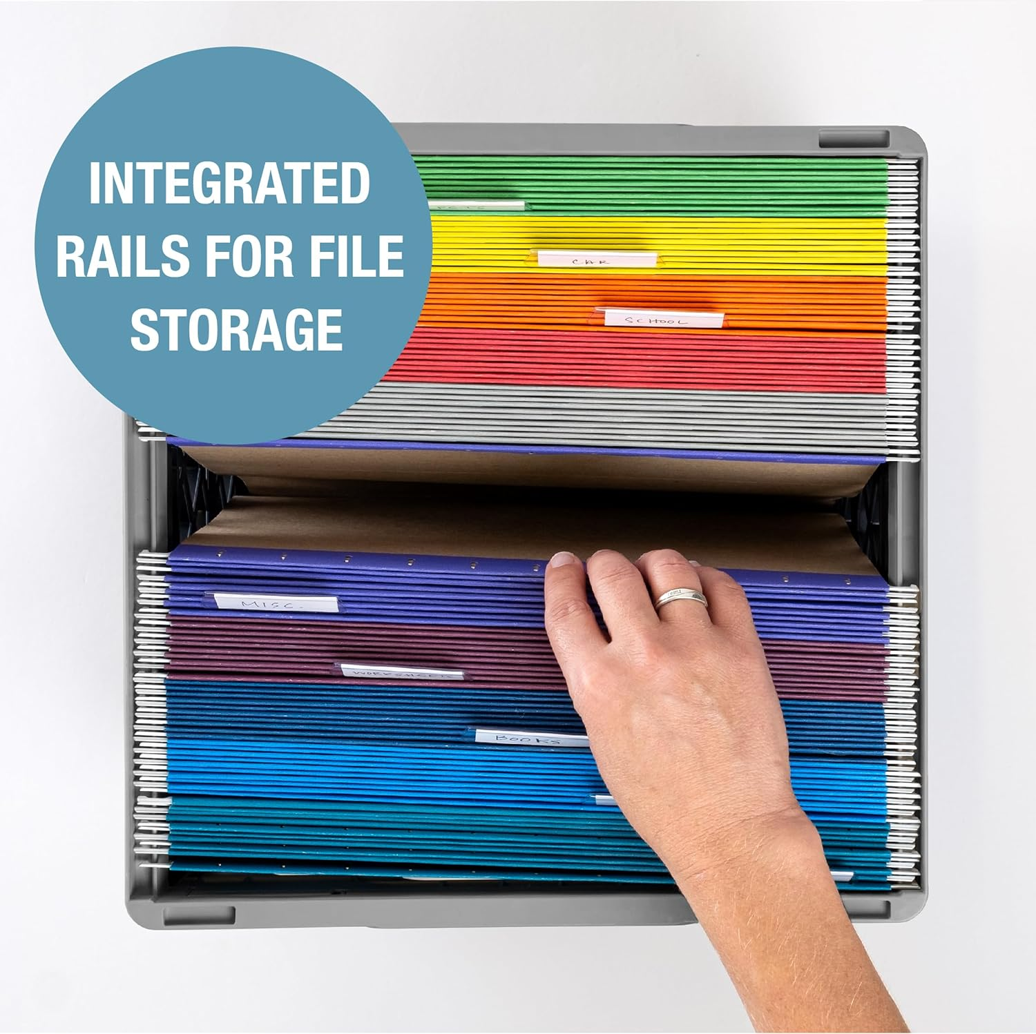 Clevermade Collapsible Milk Crate, Neptune Blue, 3PK - 25L (6 Gal) Stackable Storage Bins, Holds 50Lbs per Bin - Clevercrates Are Heavy Duty, Plastic Collapsible Storage Crate for Multi Purposes image number 6