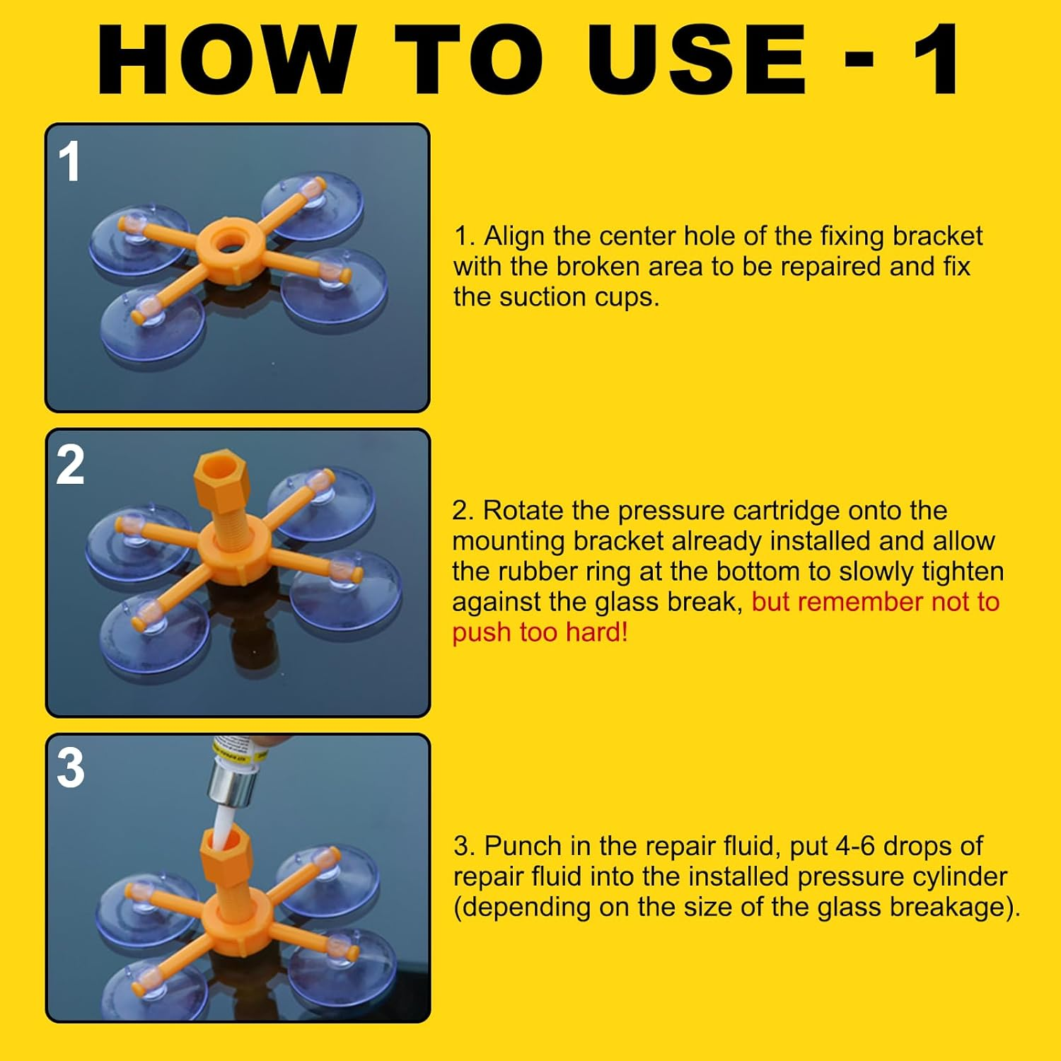 HAIKEYJO Windscreen Repair Kit for Point & Star Shape Damage, Windshield Repair Kit with Type-C Curing Light, DIY Glass Repair Kit