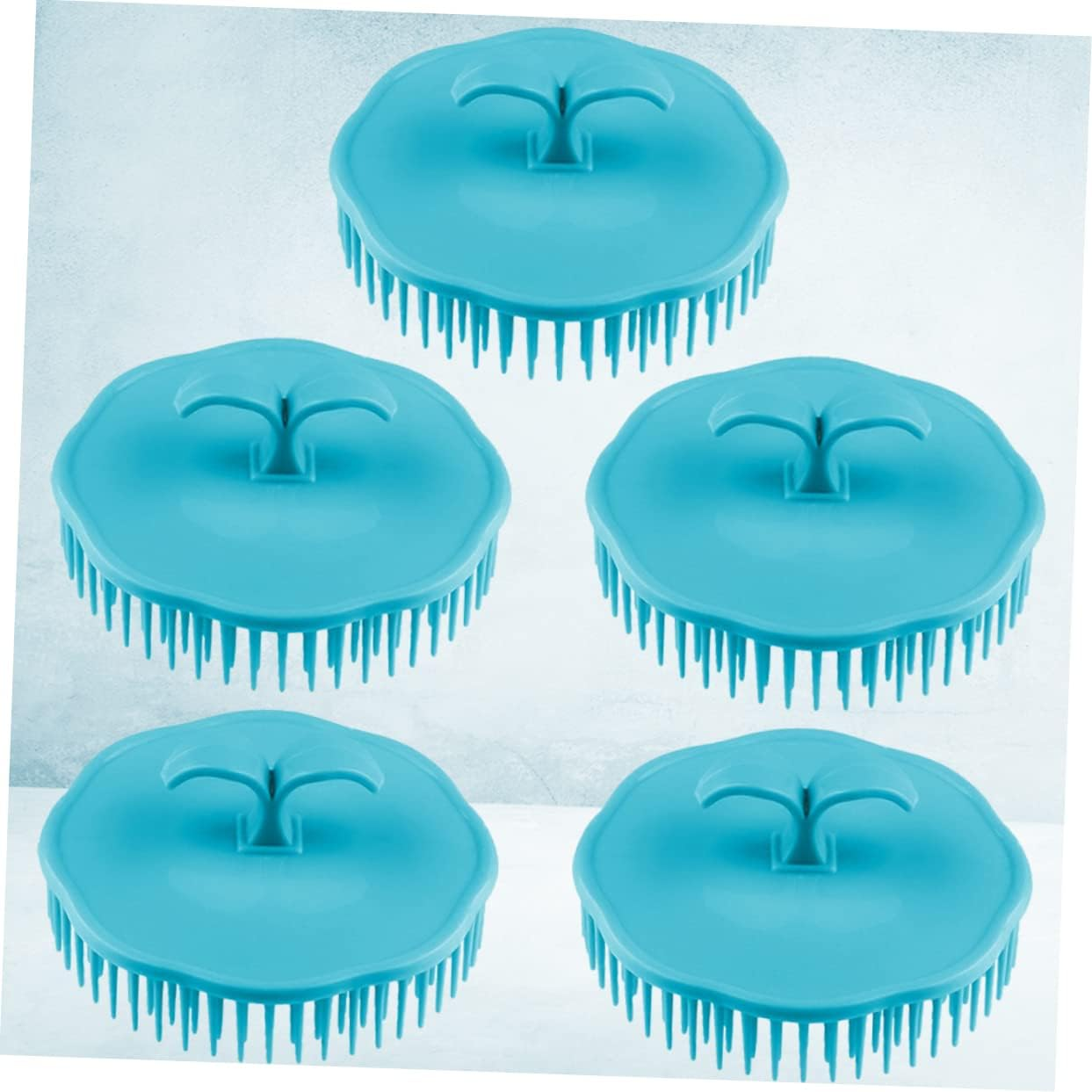 Healvian 5Pcs Pp Tpr Material Scalp Massage Brush Detangling Hair Brush Combs Hairdressing Tool Random Color image number 3