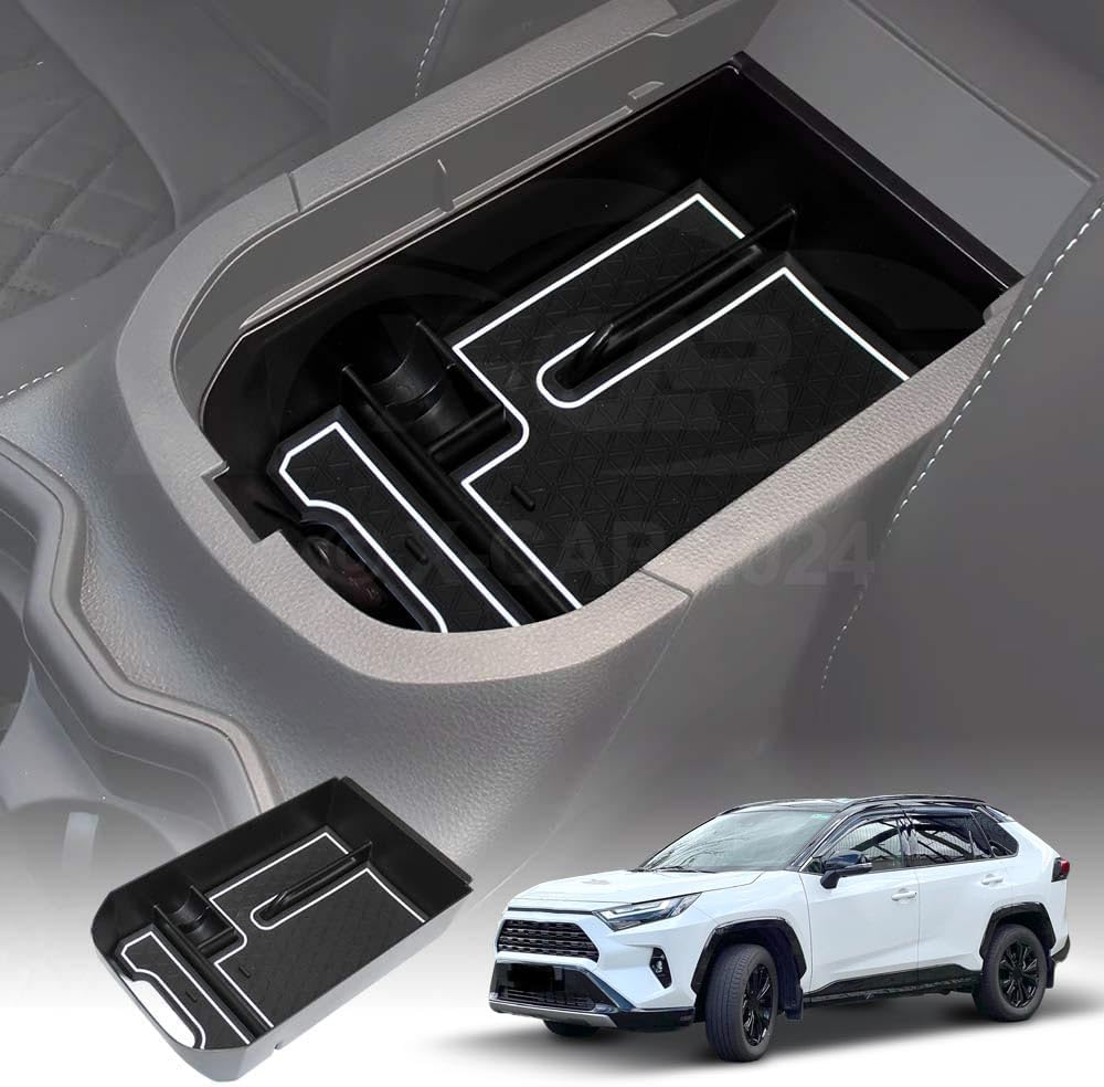 X-CAR Centre Console Armrest Organizers Set for Toyota RAV4 2019-2024 Storage Box Tray Accessories image number 3