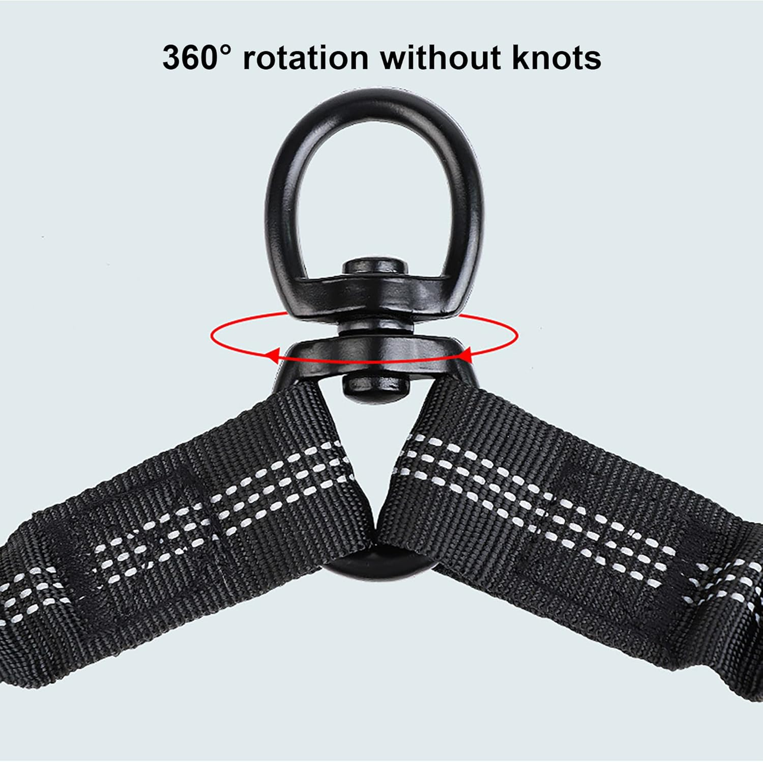 BAOBOTE Pet Double Dog Leash, Shock Absorbing Reflective Bungee Lead Walk 2 Dogs with Ease, 360&deg; Swivel No Tangle Double Dog Walking & Training Leash, Dual Dog Leash for 6-120Lbs Dogs (Black) image number 2