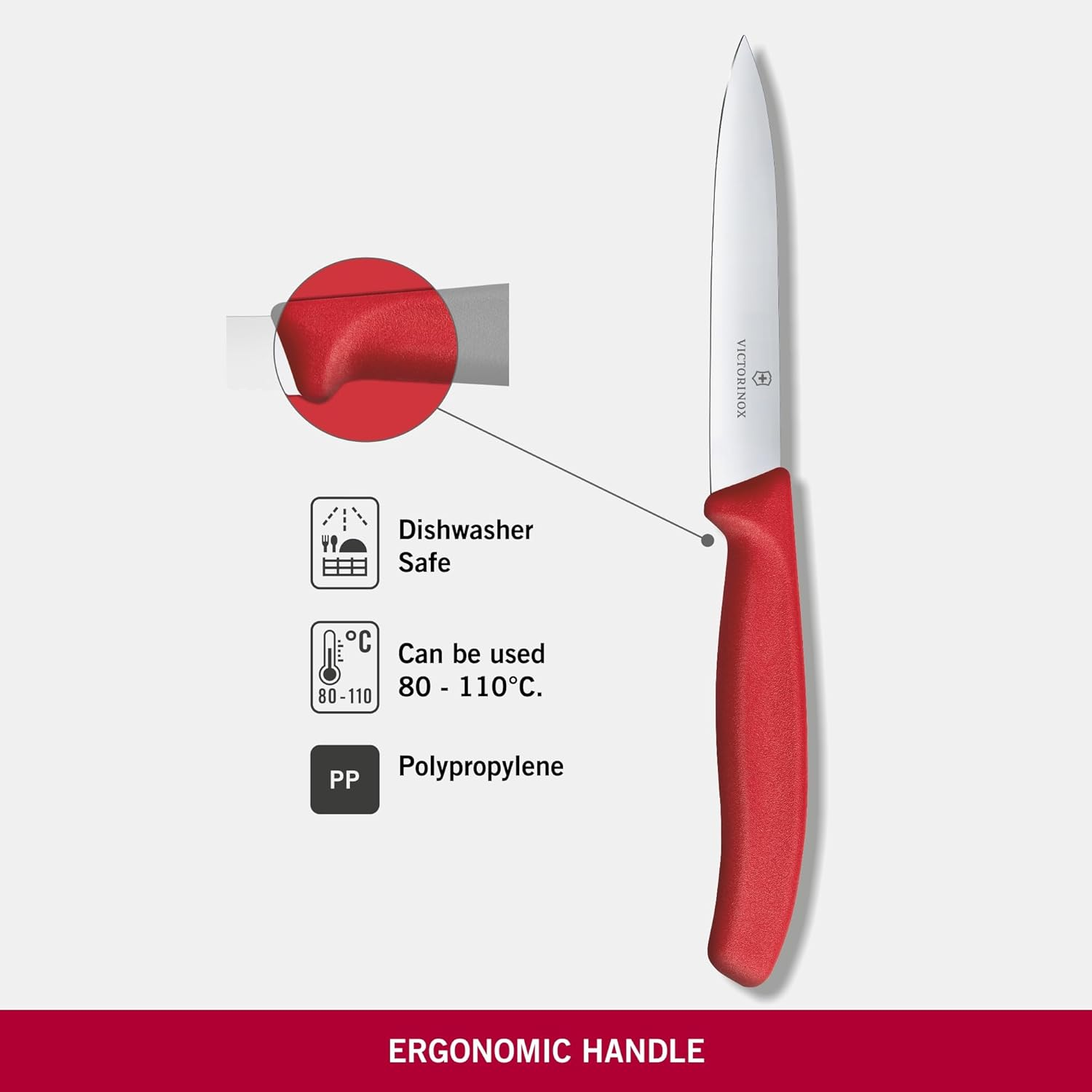 Victorinox 6.7701 Swiss Classic Paring Knife, Red image number 3