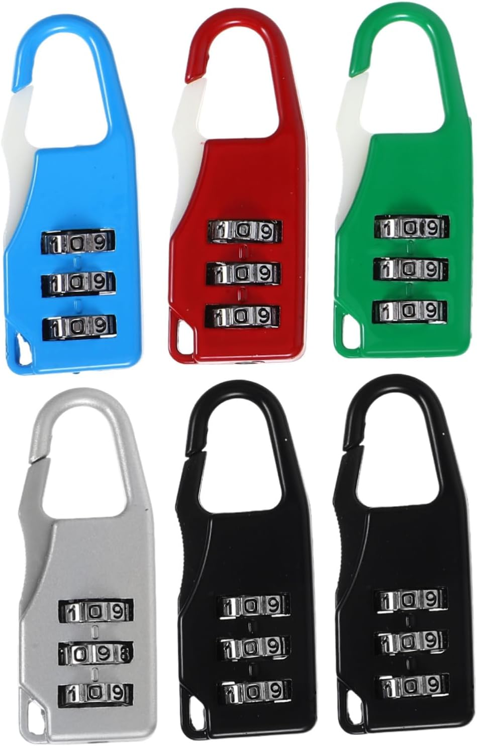 6Pcs anti Theft Combination Padlocks for Luggage 3 Password Setting Zinc Includes 2 1 1 1 Ideal for Suitcases Backpacks And image number 2