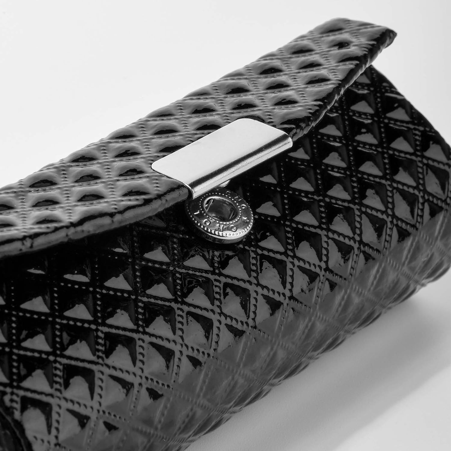 Beautyflier Women&rsquo;S PU Leather Lipstick Case Holder with Mirror Rectangle Makeup Travel Cases for Purse Lipstick Holder, Black, Lipstick Case - Black image number 3