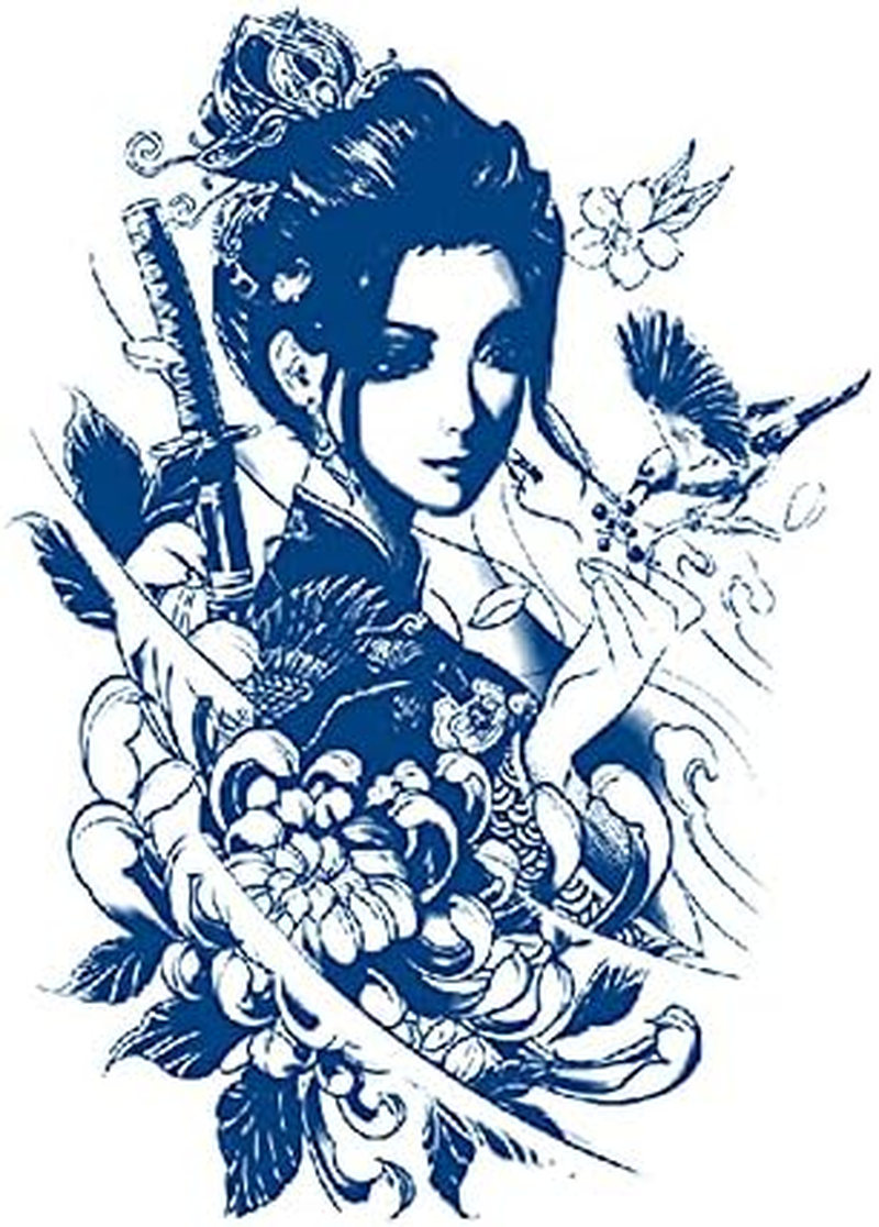 GZ69 70 Temporary Geisha Tattoo Semi-Permanent Tattoo Long-Lasting Tattoos 2 Sheets