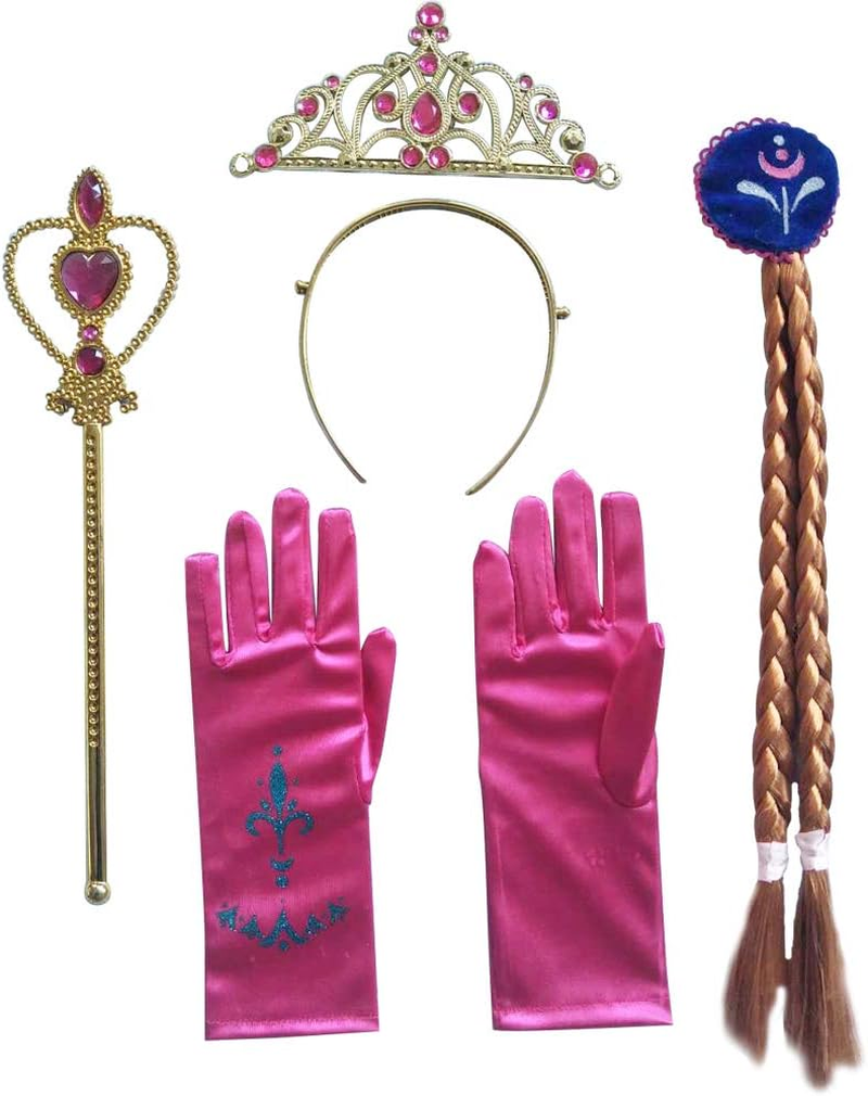 Sincere Party Girls Princess Costume Accessories Fancy Dress up Cosplay Exquisite Match Sets Rapunzel Wigs Rapunzel Braids for Girls