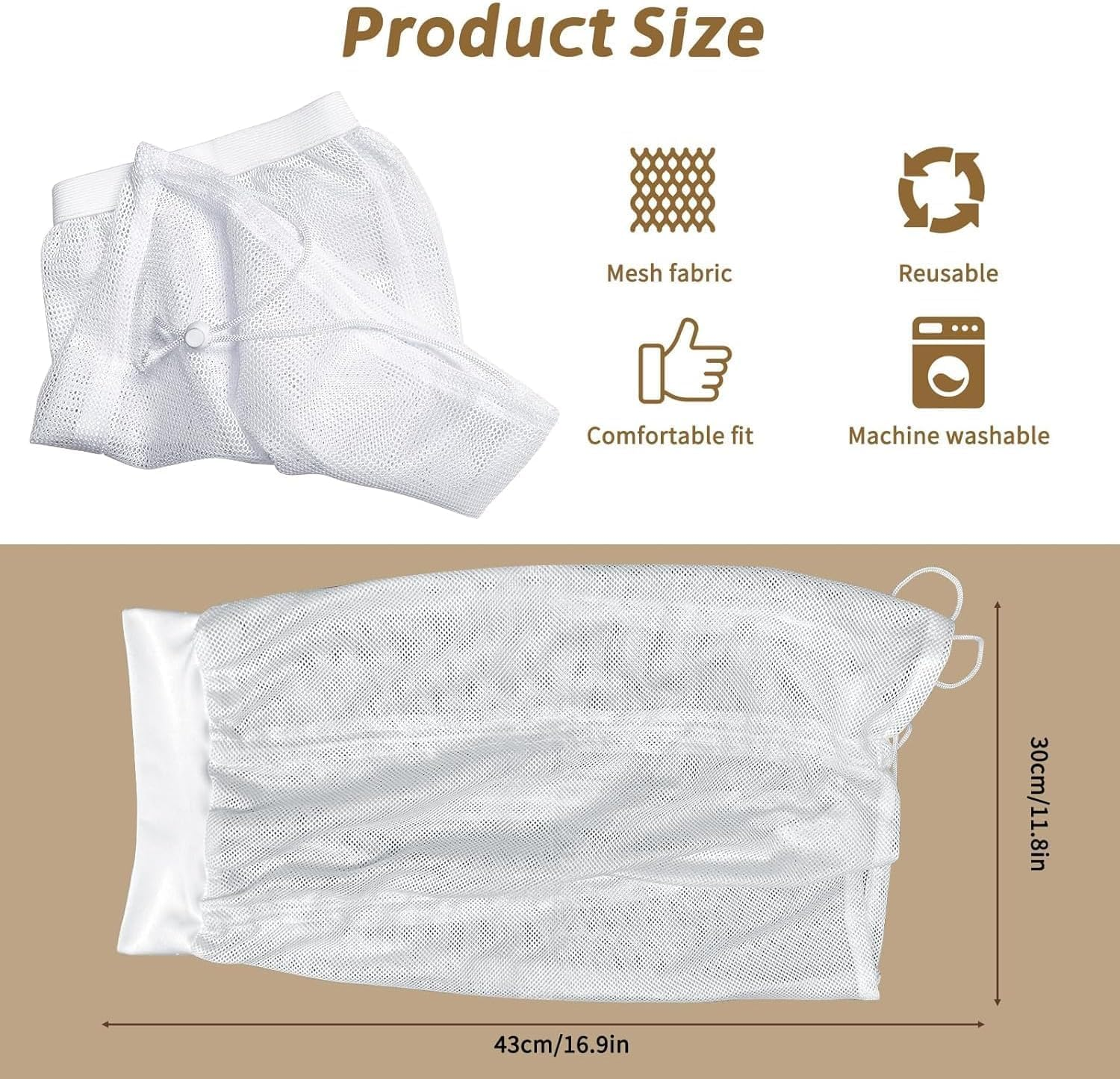 Net Plopping for Curly Hair,Upgraded Net Plopping for Curly Hair Drying, Net Plopping Bonnet with Drawstring, Adjustable Net Plopping Cap (White) image number 1