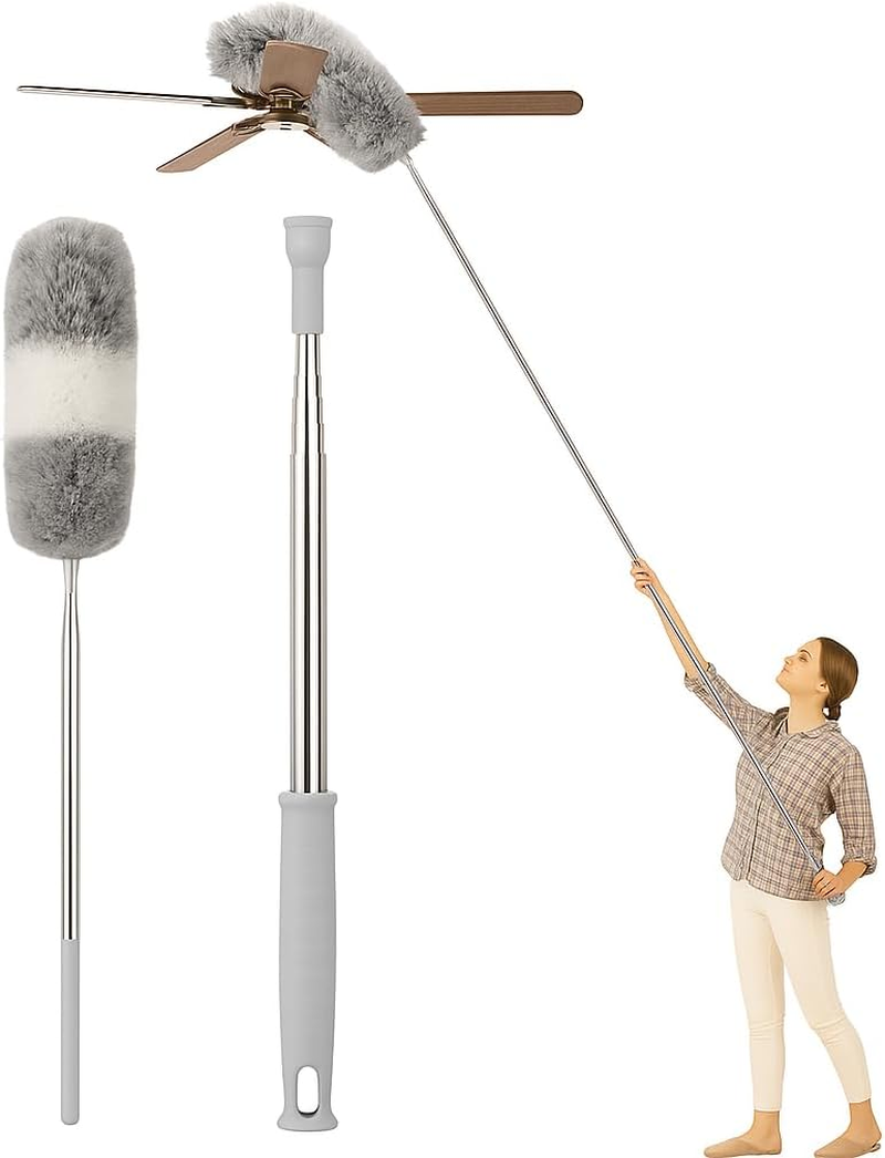 Spendeal Flexible Microfiber Duster with Extendable Pole, Retractable & Bendable Head for Deep Cleaning, Reusable, Washable, & Versatile, Perfect for High Ceilings, Furniture, Cars, and More image number 3