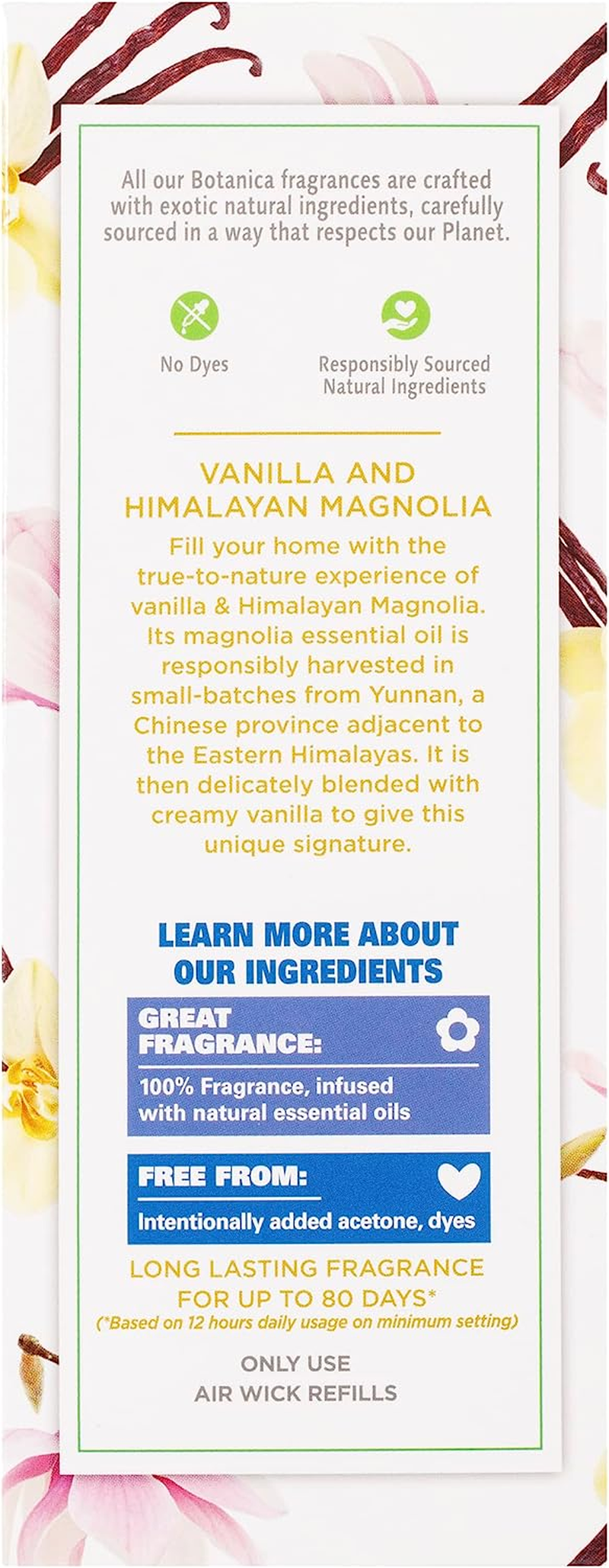 Botanica Liquid Electric Diffuser, Vanilla & Himalayan Magnolia, Device + Refill, 19Ml image number 2