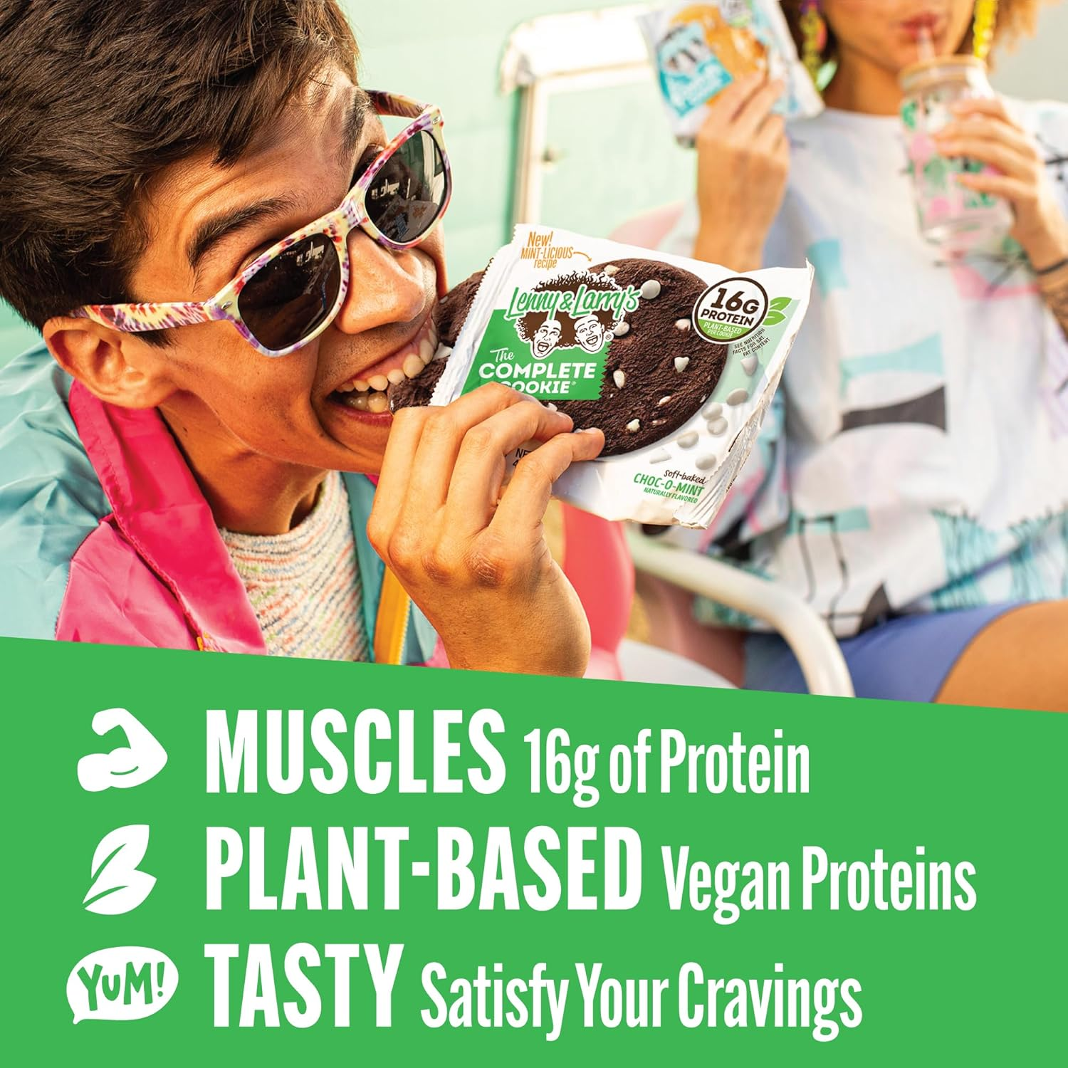 Lenny & Larry'S Choc-O-Mint Complete Cookie 12 Bars, 1.356 Kilograms image number 2