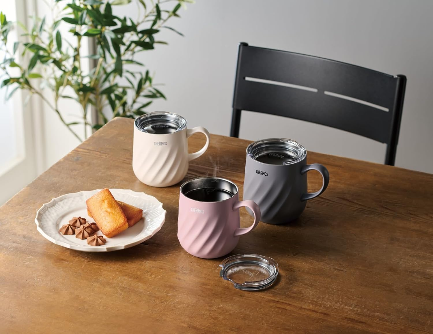 Thermos AHA-001LD(M) CLR Clear Vacuum Insulated Mug Lid for 11.8 Fl Oz (350 Ml) image number 1