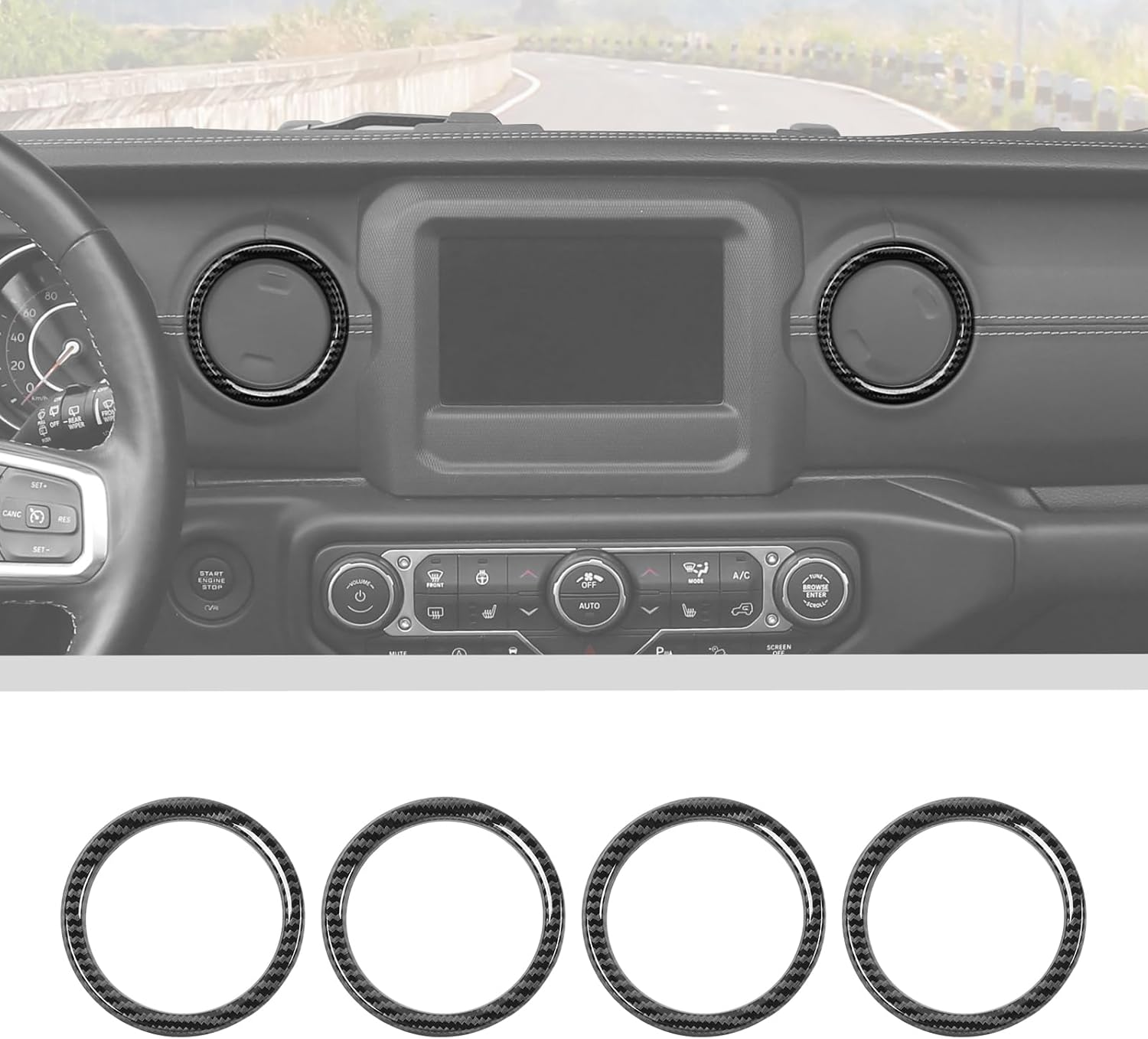 Voodonala for Jeep JL Dash Air Conditioning Vent Outlet Trim for 2018-2022 Jeep Wrangler JL JLU Gladiator JT Trunk, ABS White