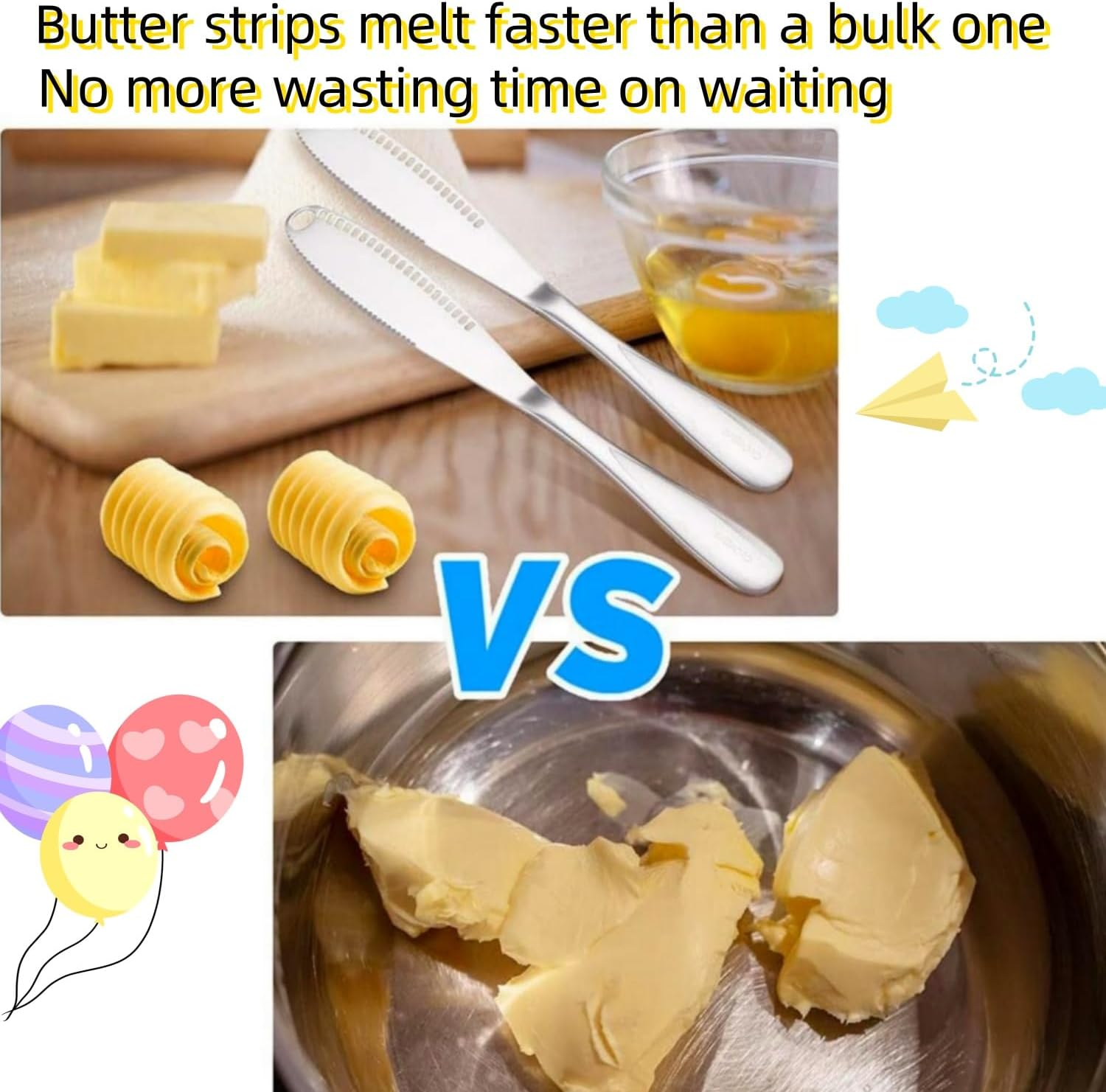 2 PCS Stainless Steel Butter Spreader Knife with Serrated Edge,3 in 1 Kitchen Gadgets Multi-Function Butter Spreader and Grater with Serrated Edge for Butter Cheese Jams Jelly