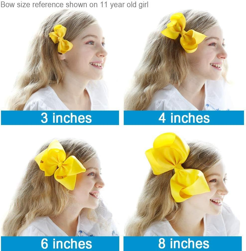 20Pcs Hair Bows Clips for Little Girls,3Inch Baby Hair Clips,Fully Lined Baby Hair Bows Clips,Infants Toddlers Kids Hair Styling Accessories for Fine Hair. image number 1