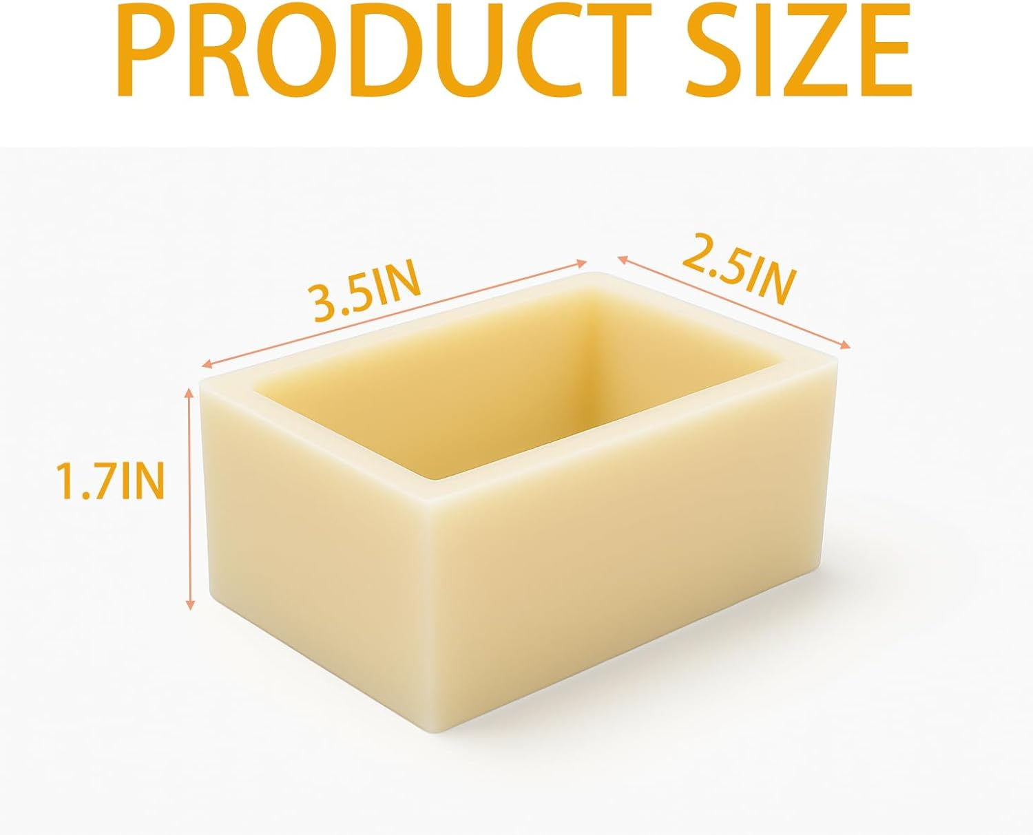 Dsyisvia Rectangle Soap Mold image number 3