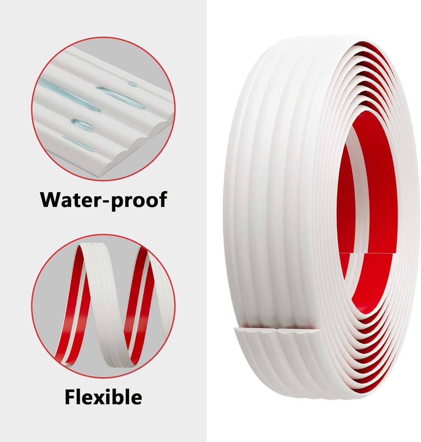 Corner Protector, Baby Safety Edge Guard, Peel and Stick Corner Trim Moulding, Self-Adhesive for Furniture, Wall, Table, and Cabinet - 1.6&rdquo; W X 20&rsquo; L, White image number 1