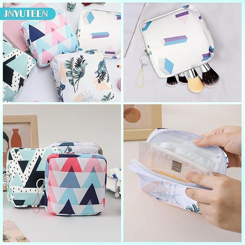 Sanitary Napkin Storage Bags, Period Pad Pouch, 4-Piece Sanitary Napkin Organizer Bag Period Pad Pouch,Period Bag Sanitary Napkin Storage Bag Tampon Bag Tampon Pad Bag for Women and Girls image number 2