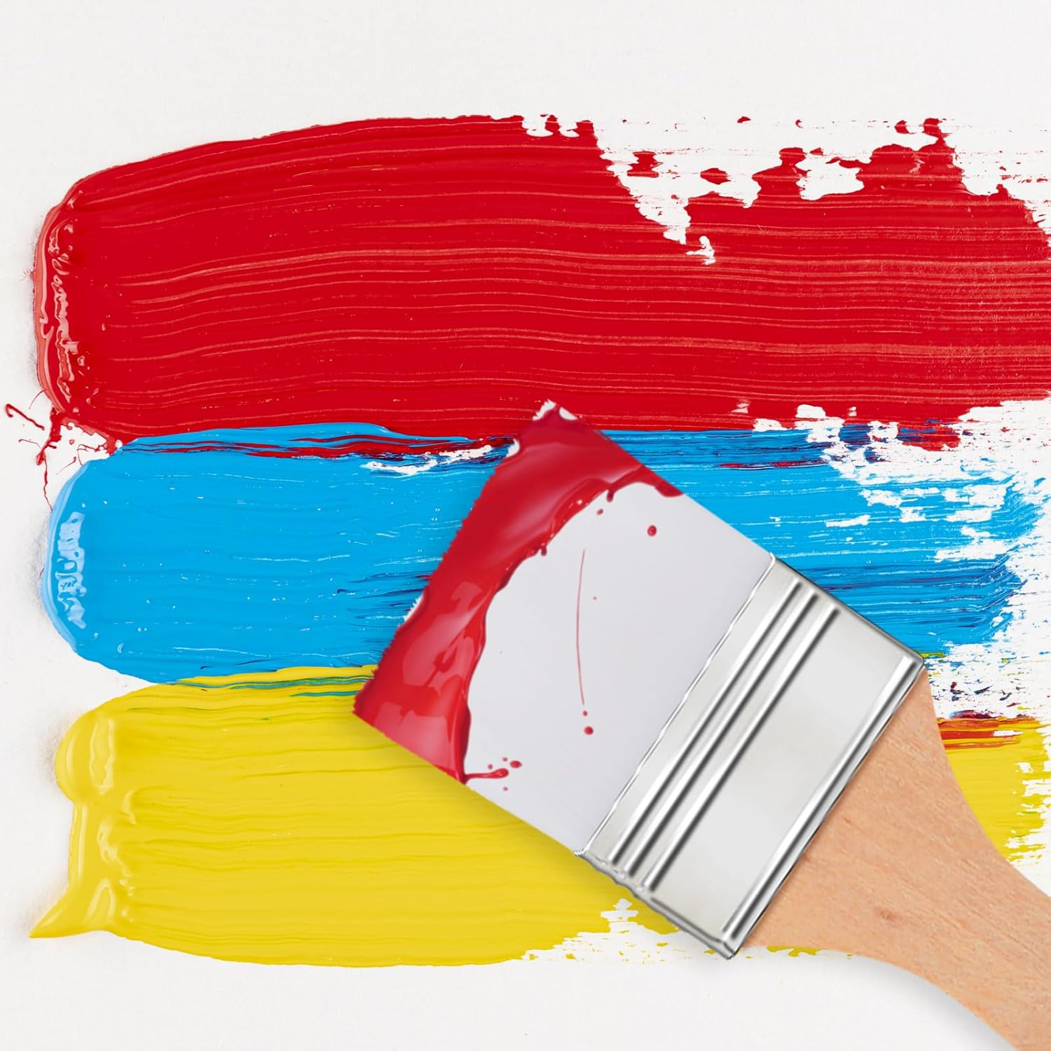 7 Pcs Mop Brush for Painting Gilding Brush Versatile Mop Brushes Assorted Size Paint Brushes Set Paint Brush with Wooden Handle for Acrylic Watercolor Oil Painting Face Body Art