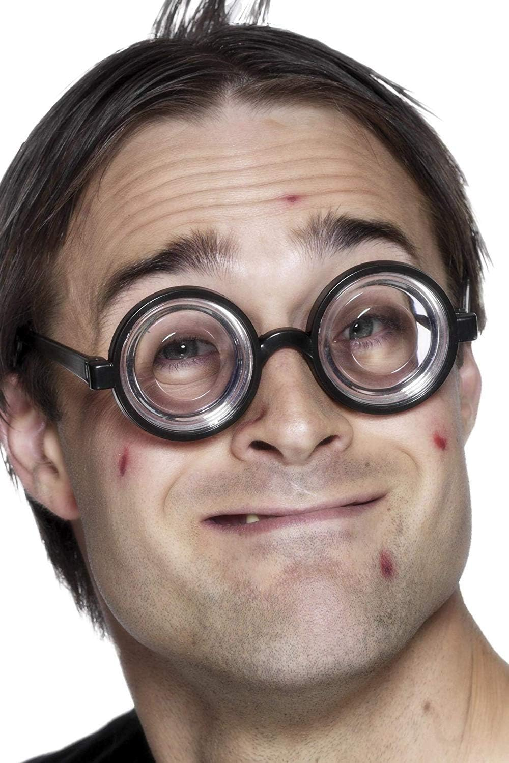 Nerd Glasses round Thick Geek Fancy Dress Costume Retro Joke Wizard