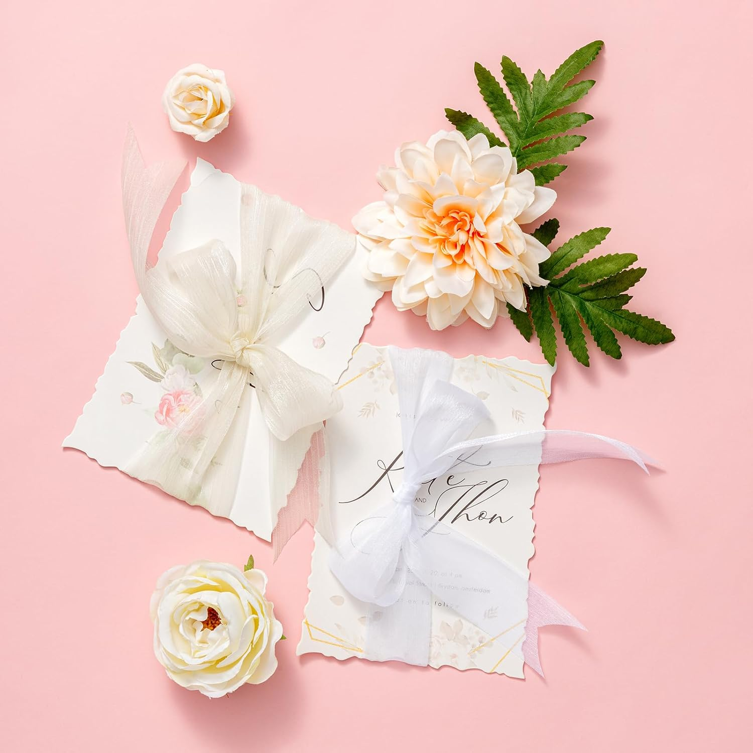 Gift Ribbon Chiffon Ribbon Wedding Ribbons for Gift Wrapping 1.5 Inch X 25 Yard Dark Green image number 1