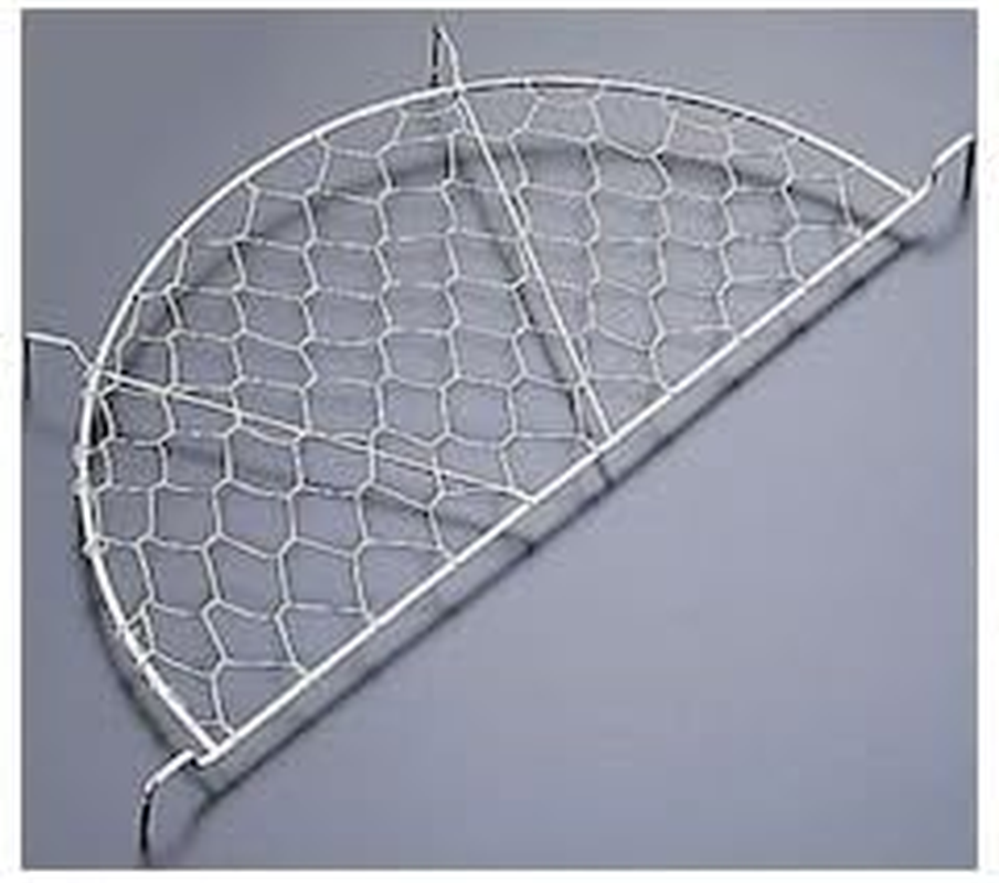 Endoshoji ATV03036 Commercial Half Moon Tempura, for 14.2 Inches (36 Cm), Turtle Shell Eyes, 18-8 Stainless Steel, Made in Japan