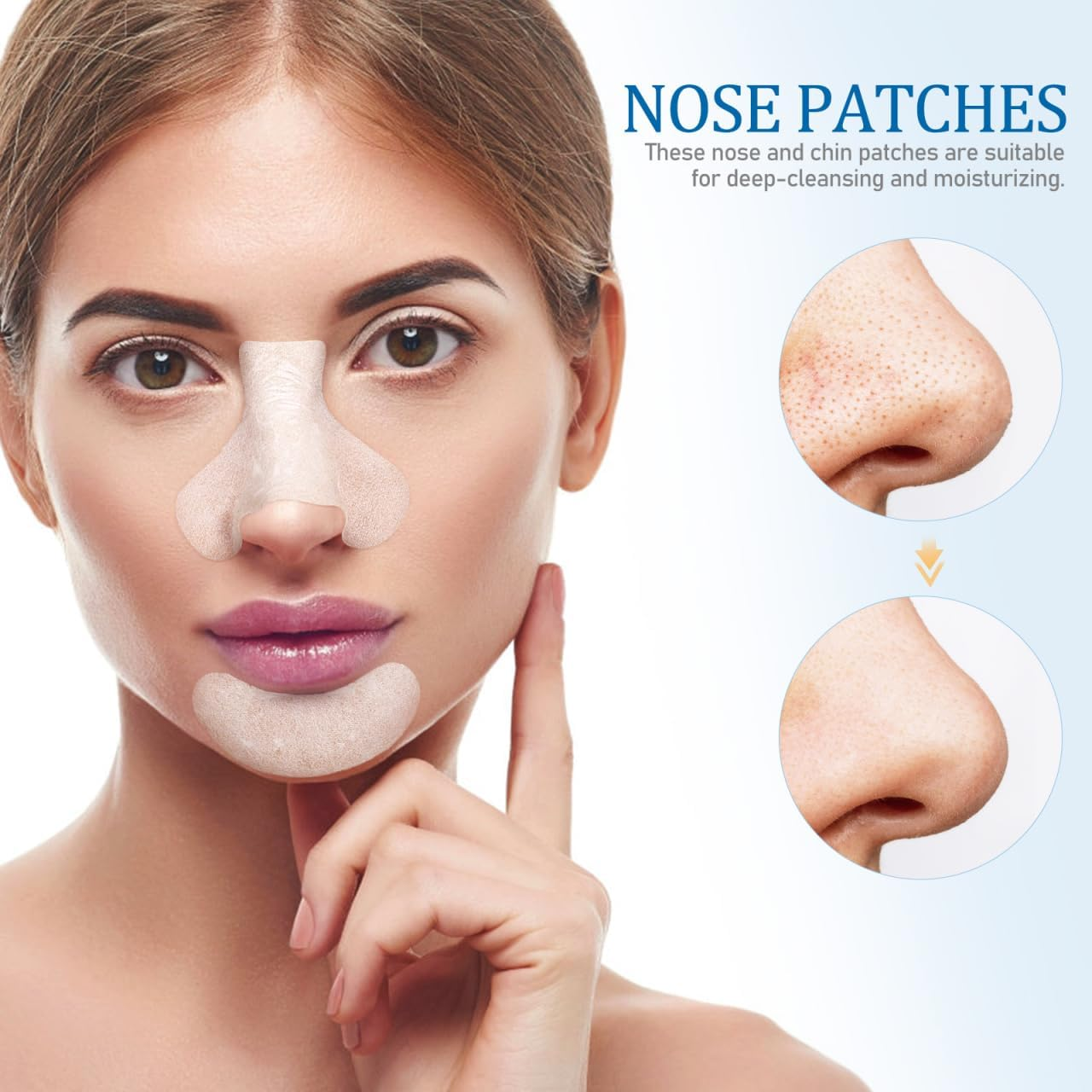 Garneck 200 Pcs Cotton Nose and Chin Pads Gentle Cleansing Pore Strips for Blackhead Removal Proper Multi Purpose Facial Patches for Nose Chin Forehead and Cheeks Skincare Routine image number 4
