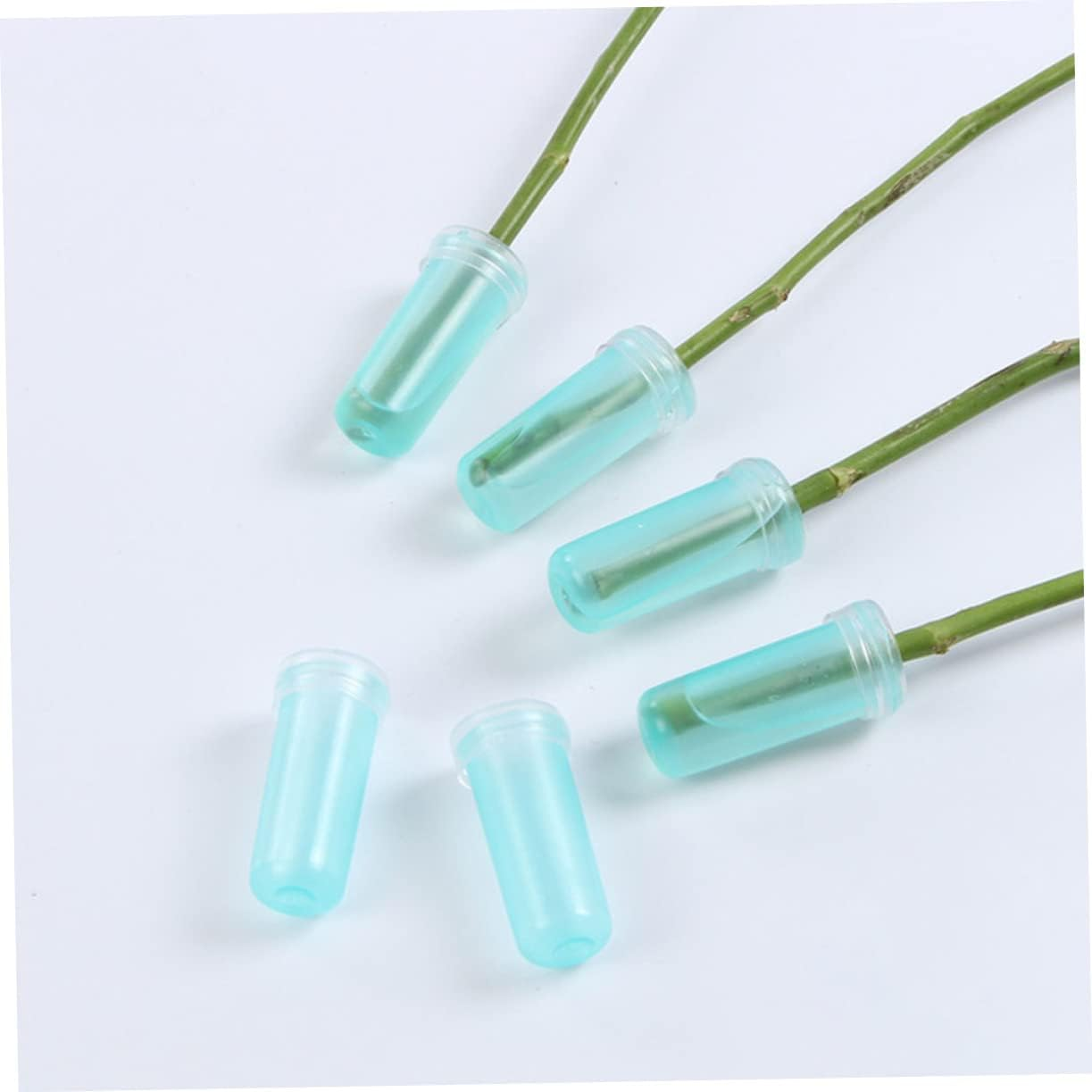 FONDOTIN Floral Water Tubes Vials for Bouquet Fresh Flowers Stem Hydration 7.5Cm Plastic Nutrition Tubes 90Pcs for Florists Gardening and Floral Arrangements image number 1