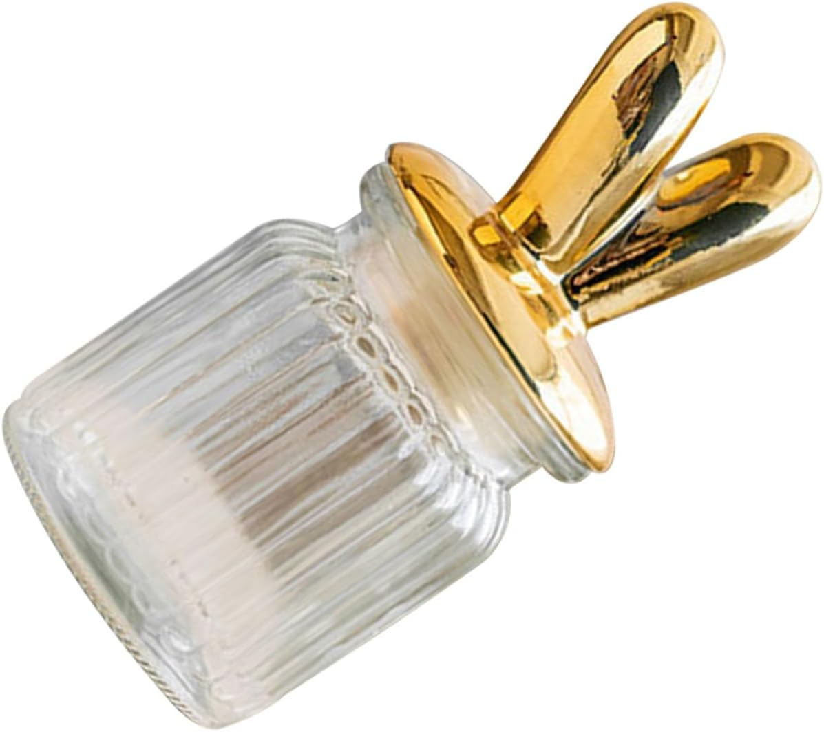 MUCKLILY Bunny Ears Glass Storage Container Airtight Canister for Loose Tea Dry Fruits Snacks Decorative Kitchen Organizer Sealed Lid for Home image number 4