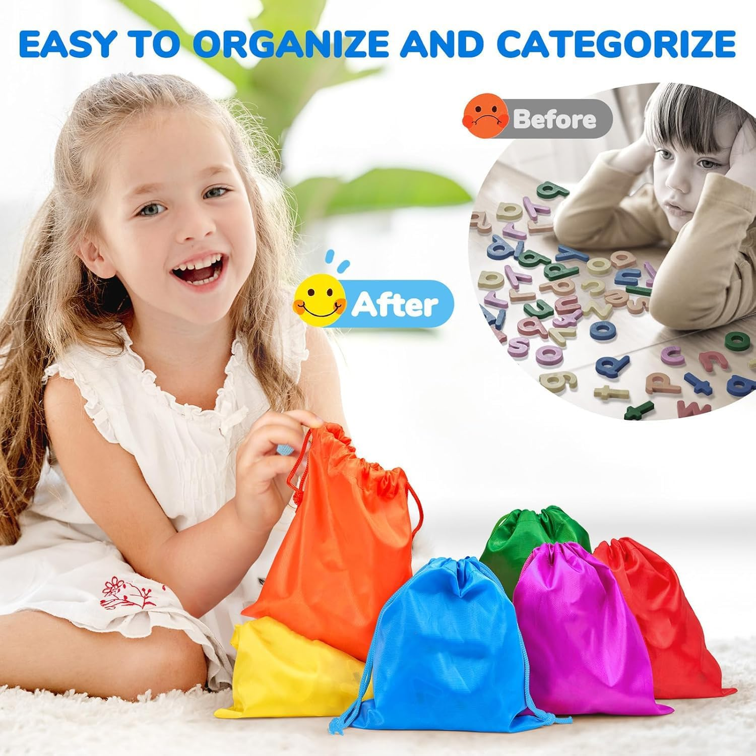 Vosinrly Magnetic Letters, 312 Pieces Lowercase Alphabet Fridge Magnets, ABC Magnets for Toddlers Kids, Educational Learning Plastic Letters Magnets Set for Kindergarten Classroom image number 5