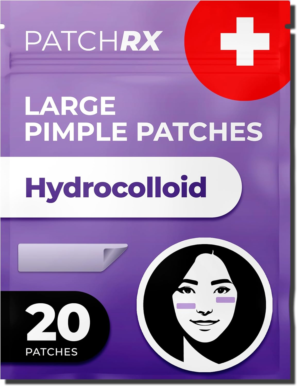 Patchrx Full Face Pimple Patches (5 Sets), Reduce Pimples on Whole Face Overnight, Hydrocolloid Acne Mask, Pimple Patches, Large Acne Patches, Full Hydrocolloid Mask image number 1