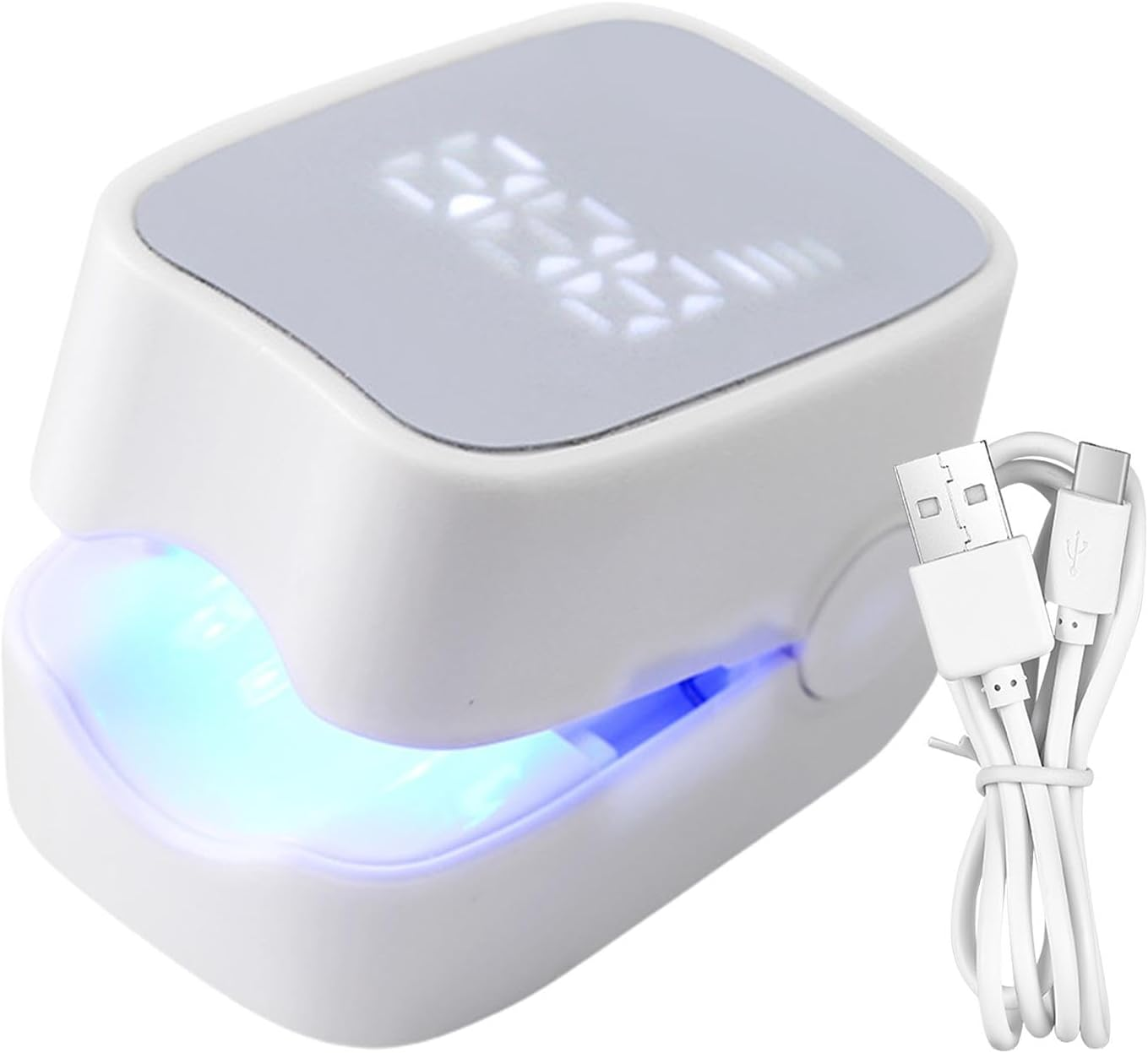 Ungtyb Led Nail Dryer, Rechargeable Gel Curing Lamp, Fast Drying, Digital Display Manicure Light Multifunctional Cordless for Home and Salon Use, 2.17X1.5X1.38 Inches image number 1