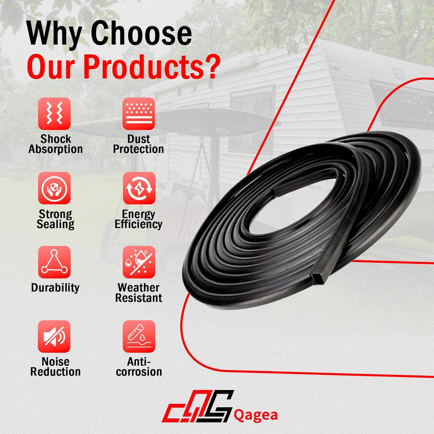 D-Seal RV Slide Out Seal 018-312-EKD RV D Seal Wiper Weather Stripping for Slides 1" X 15/16" X 35' Camper Slideout System Black Rubber image number 2