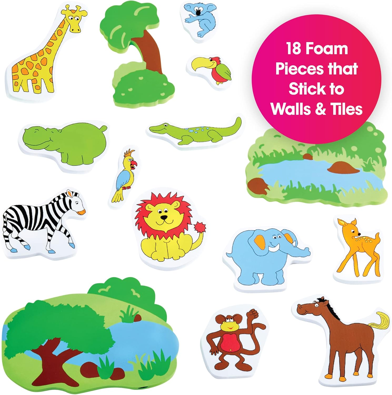 Edushape Tub Fun Jungle Bath Toys, Multicolor image number 2