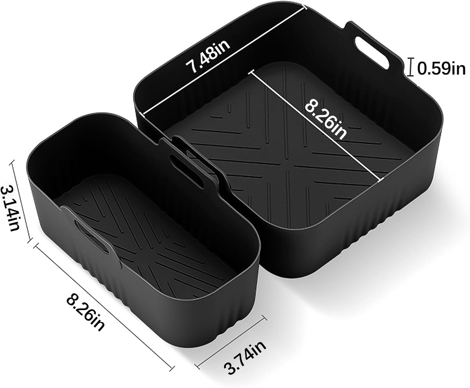 Fiohiros Reusable Silicone Air Fryer Liners for Philips,Silicone Air Fryer Liners Dishwasher Safe, Bpa-Free High Heat Resistant (230&deg;C) with Handles Philips Air Fryer Accessories image number 4