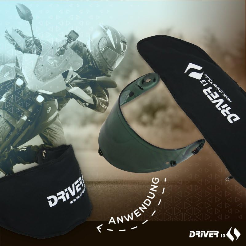 Driver13 Helmet Visor Bag for Your Motorcycle Helmet for up to 3 Visors image number 3