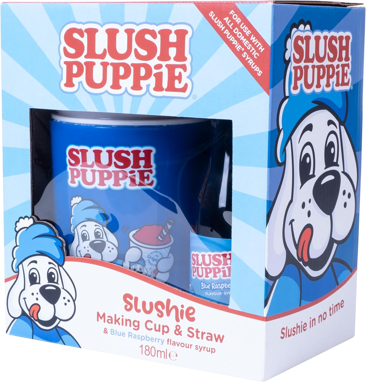 Slush Puppie Blue Raspberry Slushie Making Cup Set with 180Ml Syrup - Create Delicious Frozen Drinks at Home with Easy-To-Use Cup and Tasty Blue Raspberry Syrup image number 4