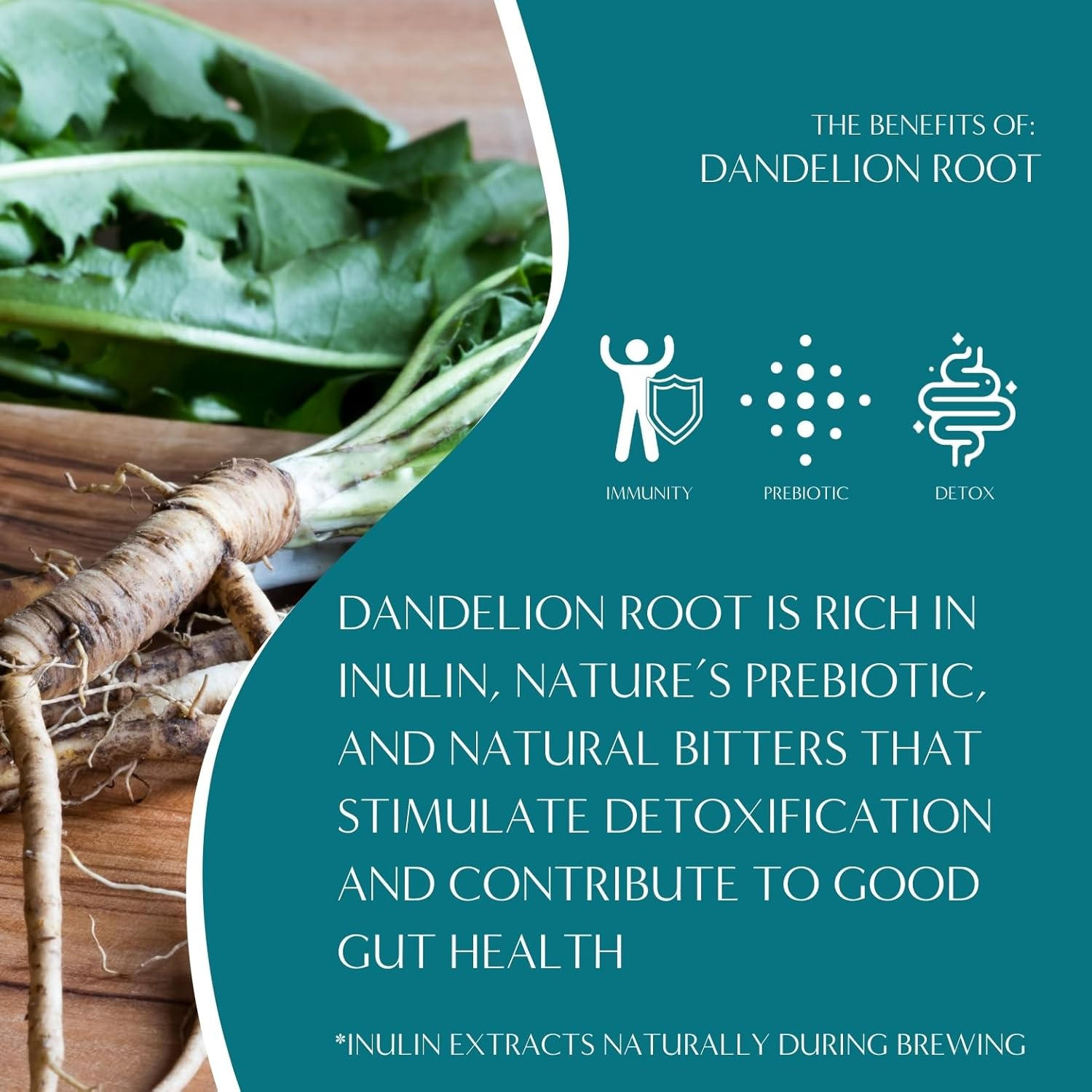 Teeccino Organic Dandelion Dark Roast Roasted Caffeine Free Herbal Tea 150 G, 25 Teabags image number 5