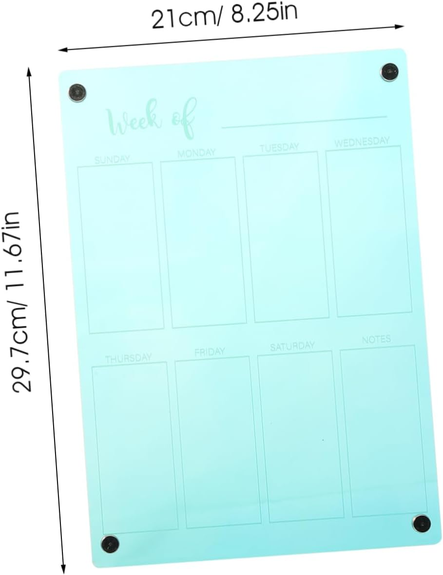 KICHOUSE Magnetic Schedule Plan Board Acrylic Fridge Dry Erase Board Weekly Planner image number 3