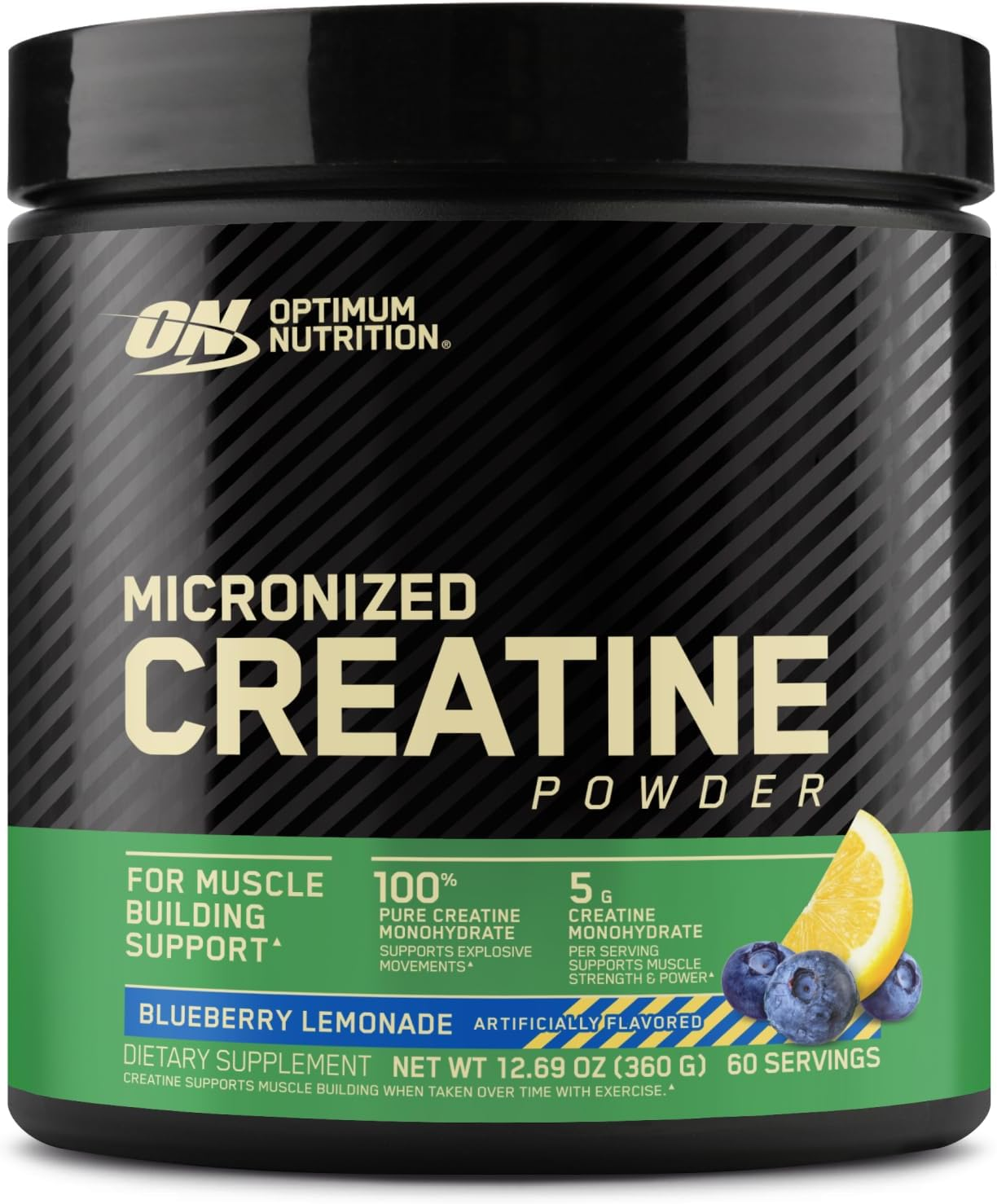 Optimum Nutrition Micronised Creatine Blueberry Lemonade Powder 360 G image number 3