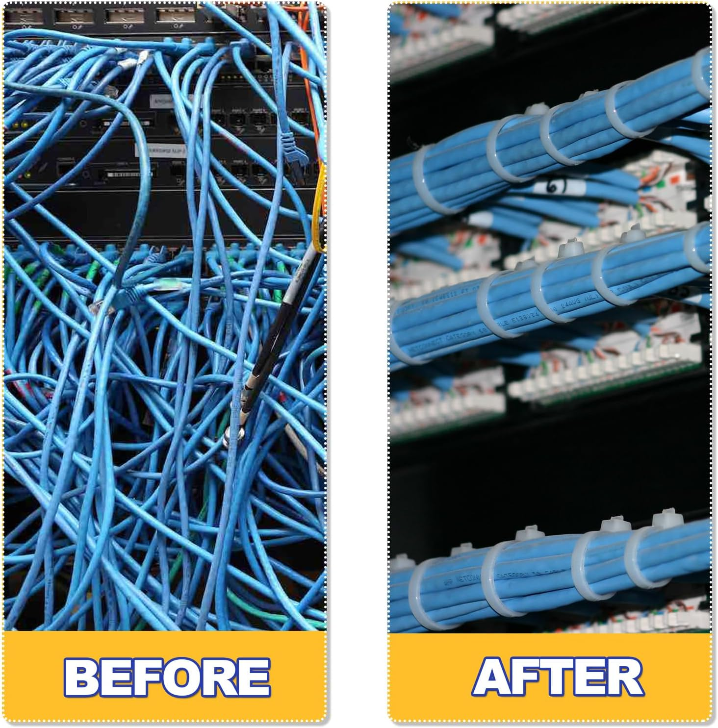 CANAANIN 8 Inch White Zip Ties 4X200 200 PCS Heavy Duty Multi-Purpose Self-Locking Anti-Uv Nylon Cable Cord Zipties Wire Ties for Home Office Garden image number 1