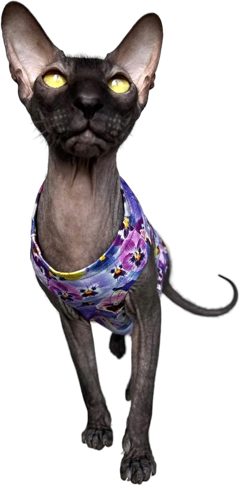 Kotomoda Cat Clothes Cotton Tank Pansy Sphynx Cats (XS) image number 6