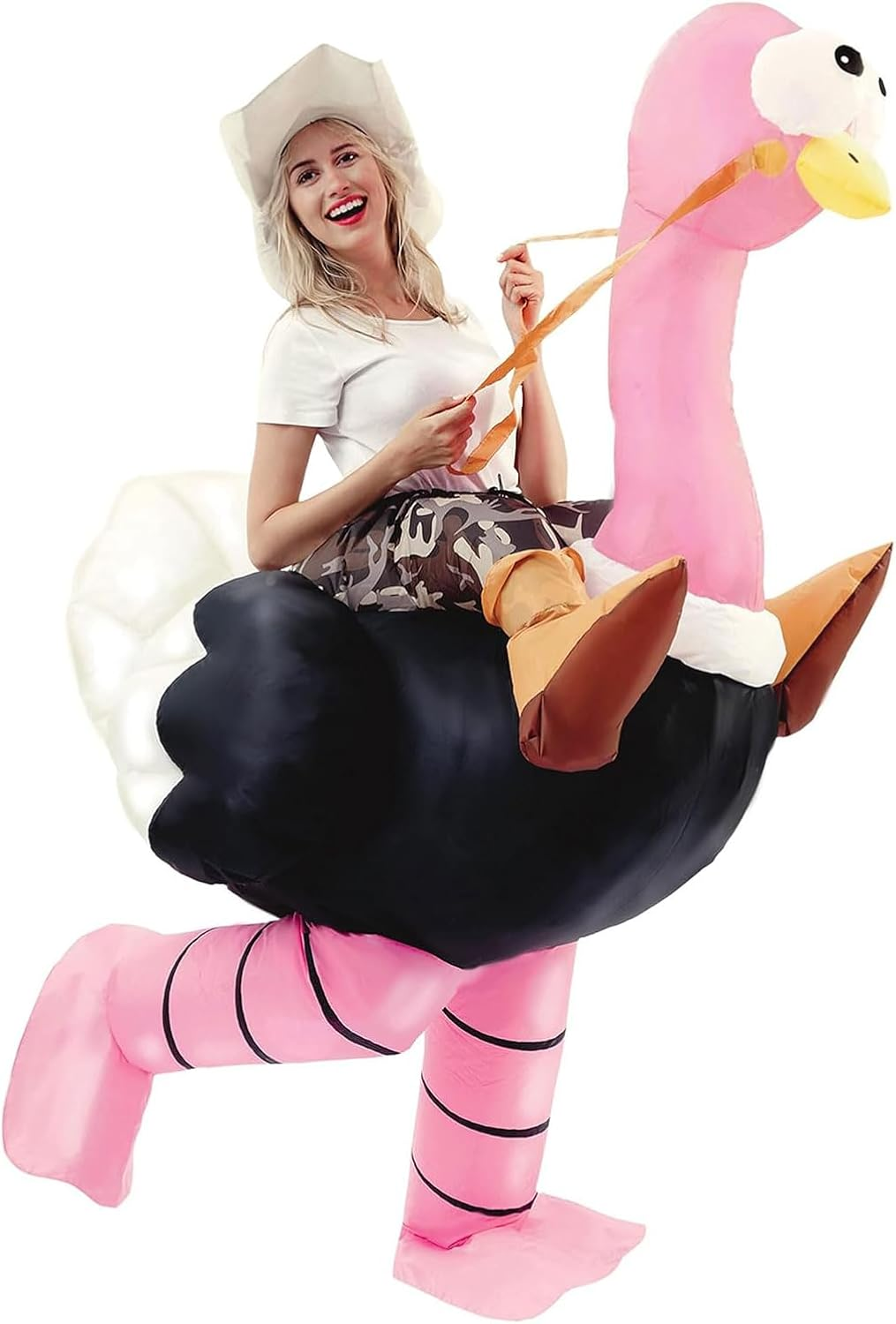 Halloween Inflatable Ostrich Costume Adult, Funny Ostrich Costume Suit for Halloween, Carnival, Mardi Gras, Bachelor Parties, Cosplay and Themed Parties, One Size 150&ndash;190 Cm image number 3