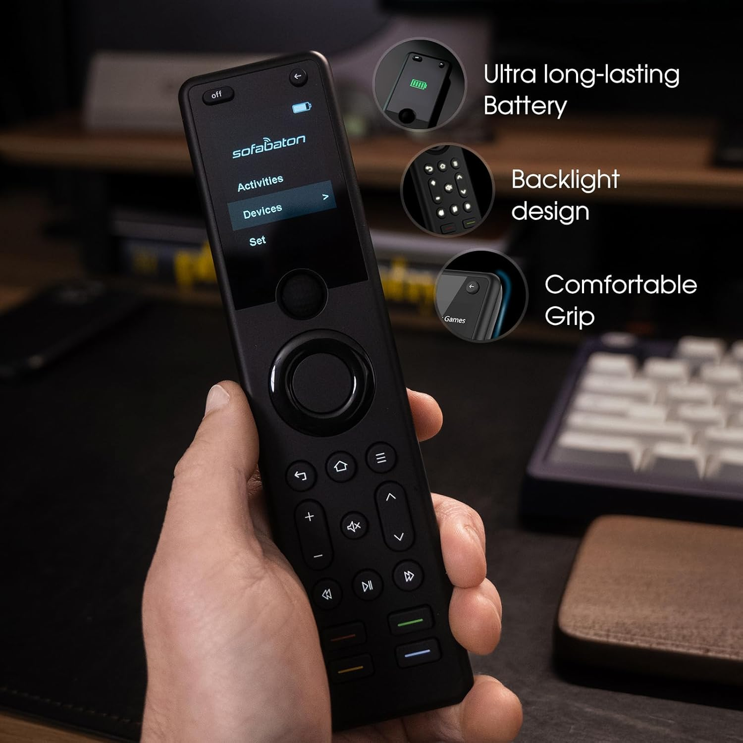 Sofabaton X1S Universal Remote with Hub, All in One Universal Remote Control with Custom Activity Functions, Control up to 60 Ir/Bluetooth/Wifi Devices, Compatible with Alexa & Google Assistant