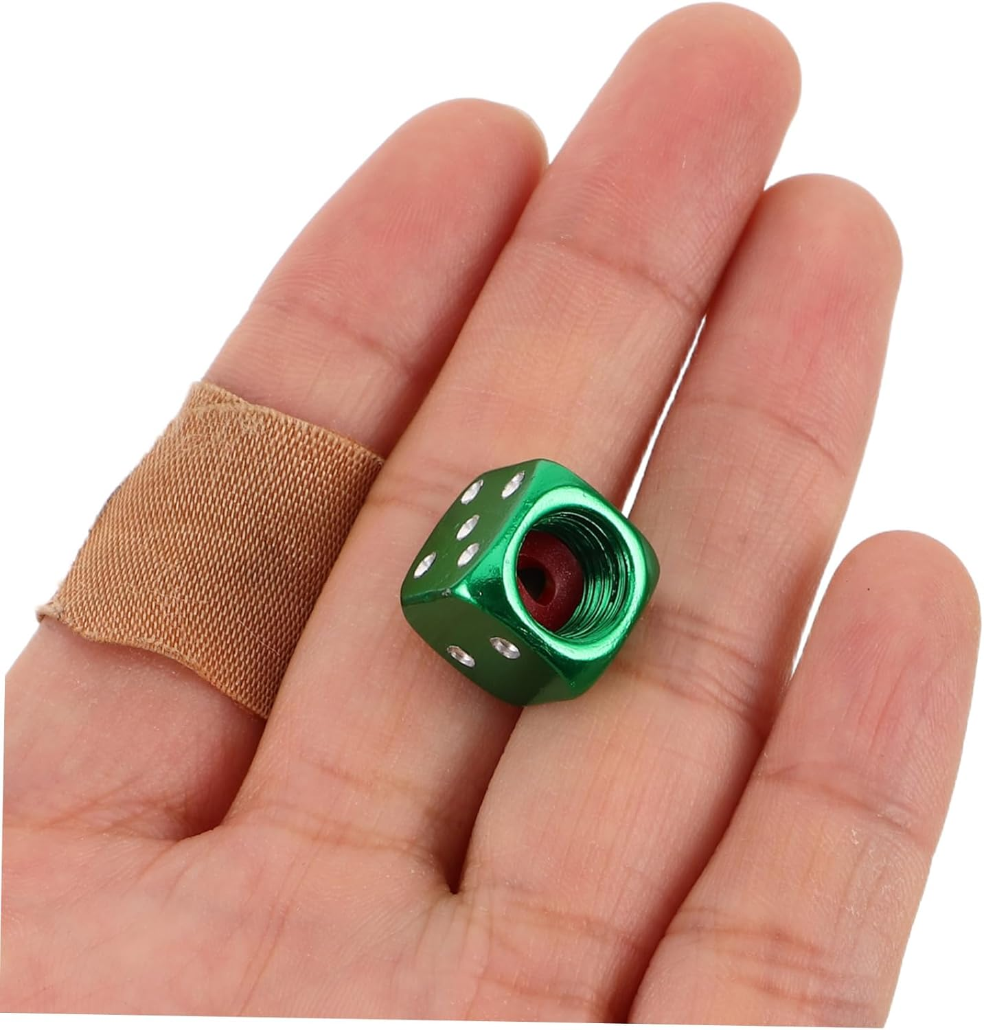 Vaguelly 4Pcs Creative Dice-Shaped Tire Valve Caps Aluminum Alloy Dice Valve Stem Cap Universal Car Accessory for Cars Trucks and Motorcycles